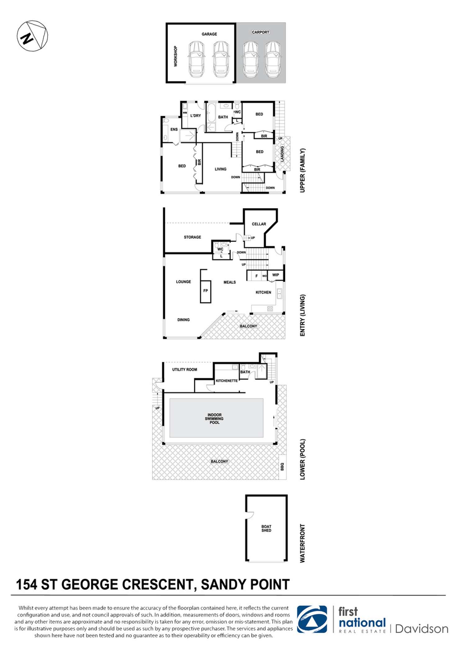 Floorplan of Homely house listing, 154 St George Crescent, Sandy Point NSW 2172