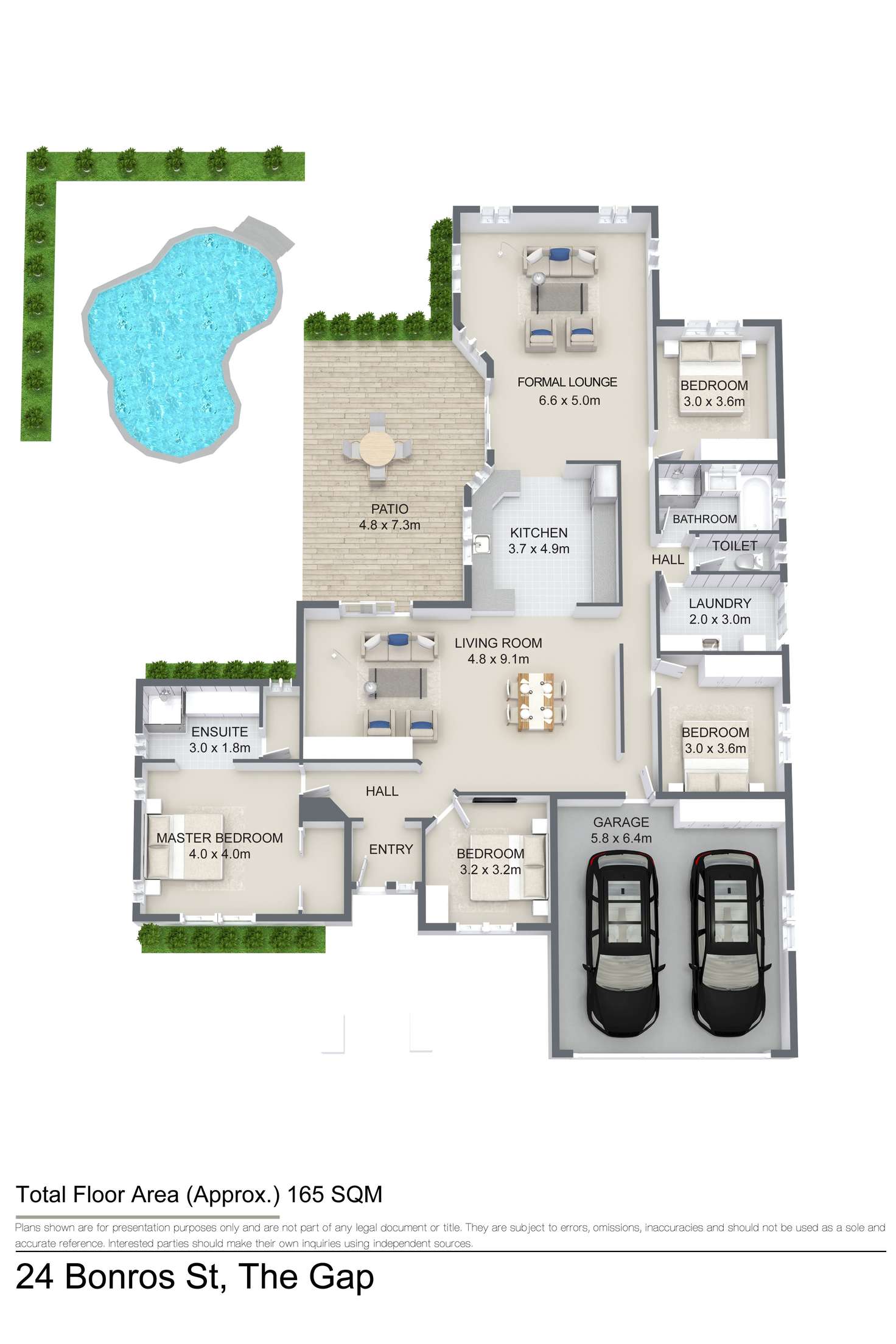 Floorplan of Homely house listing, 24 Bonros Place, The Gap QLD 4061