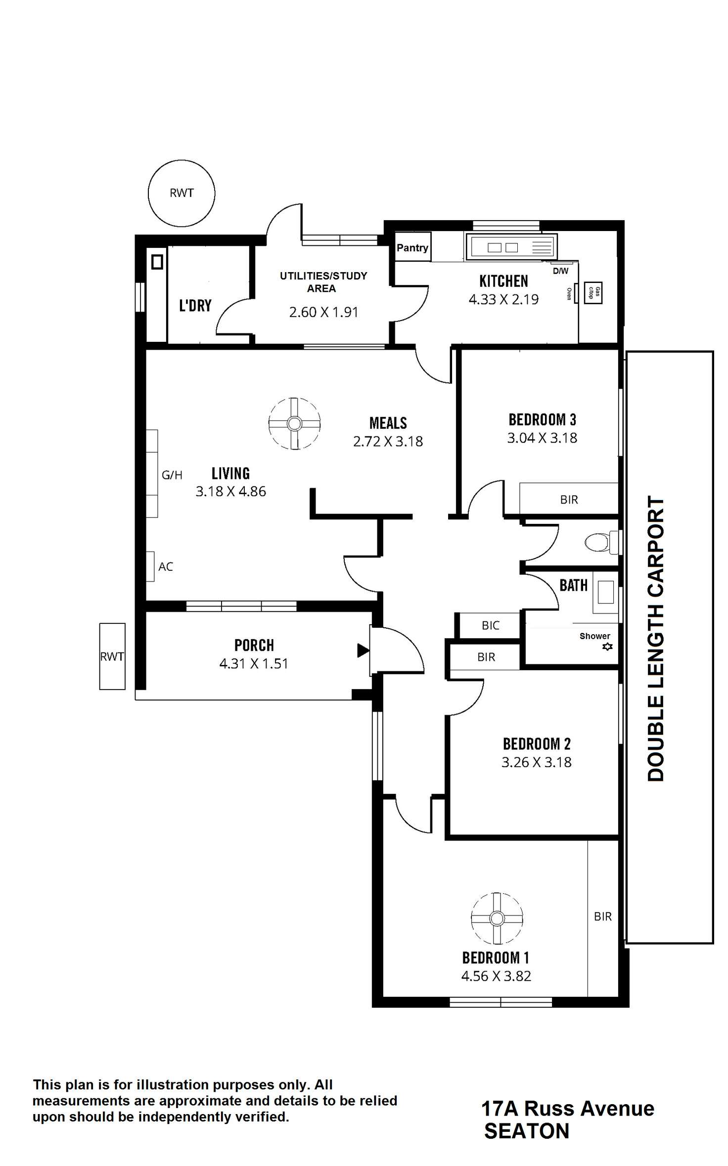 Floorplan of Homely house listing, 17A Russ Avenue, Seaton SA 5023