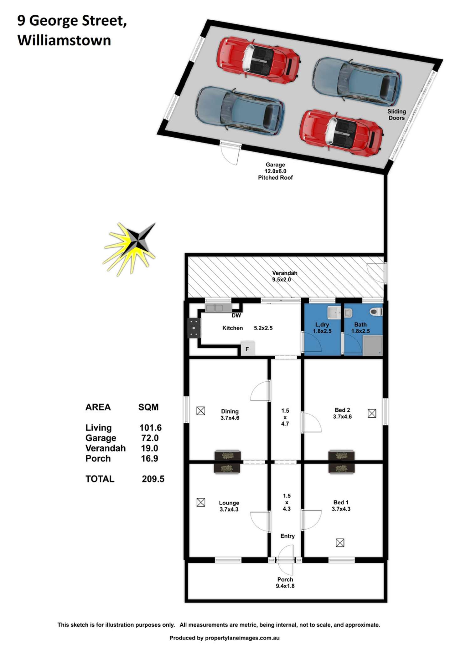 Floorplan of Homely house listing, 9 George Street, Williamstown SA 5351