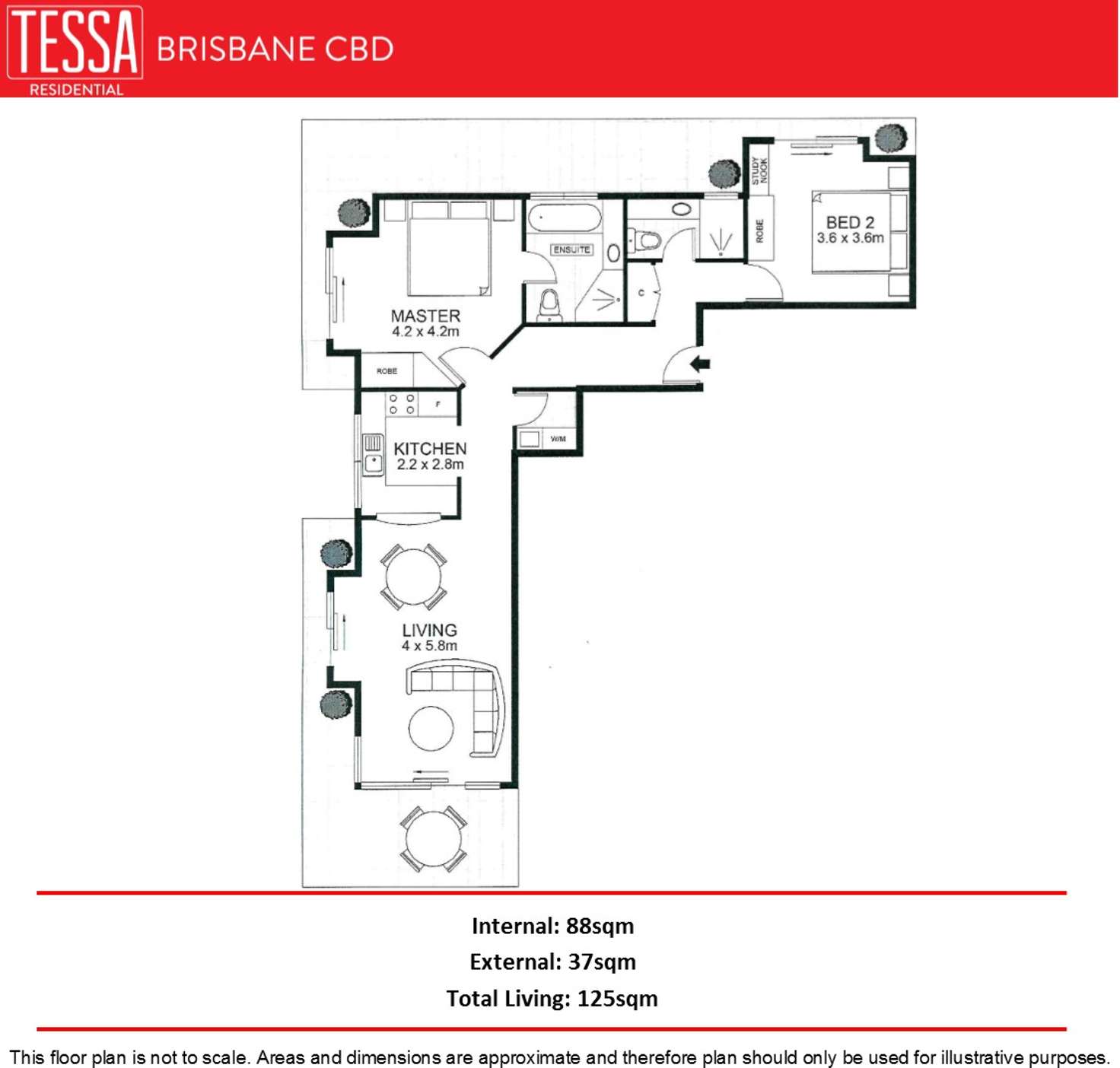 Floorplan of Homely apartment listing, 1606/132 Alice Street, Brisbane City QLD 4000