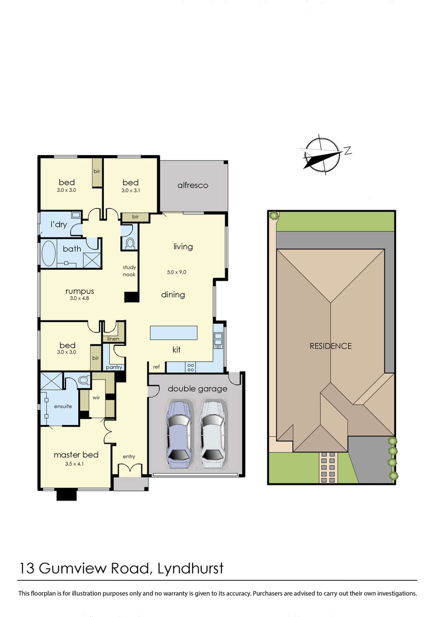 Floorplan of Homely house listing, 13 Gumview Road, Lyndhurst VIC 3975