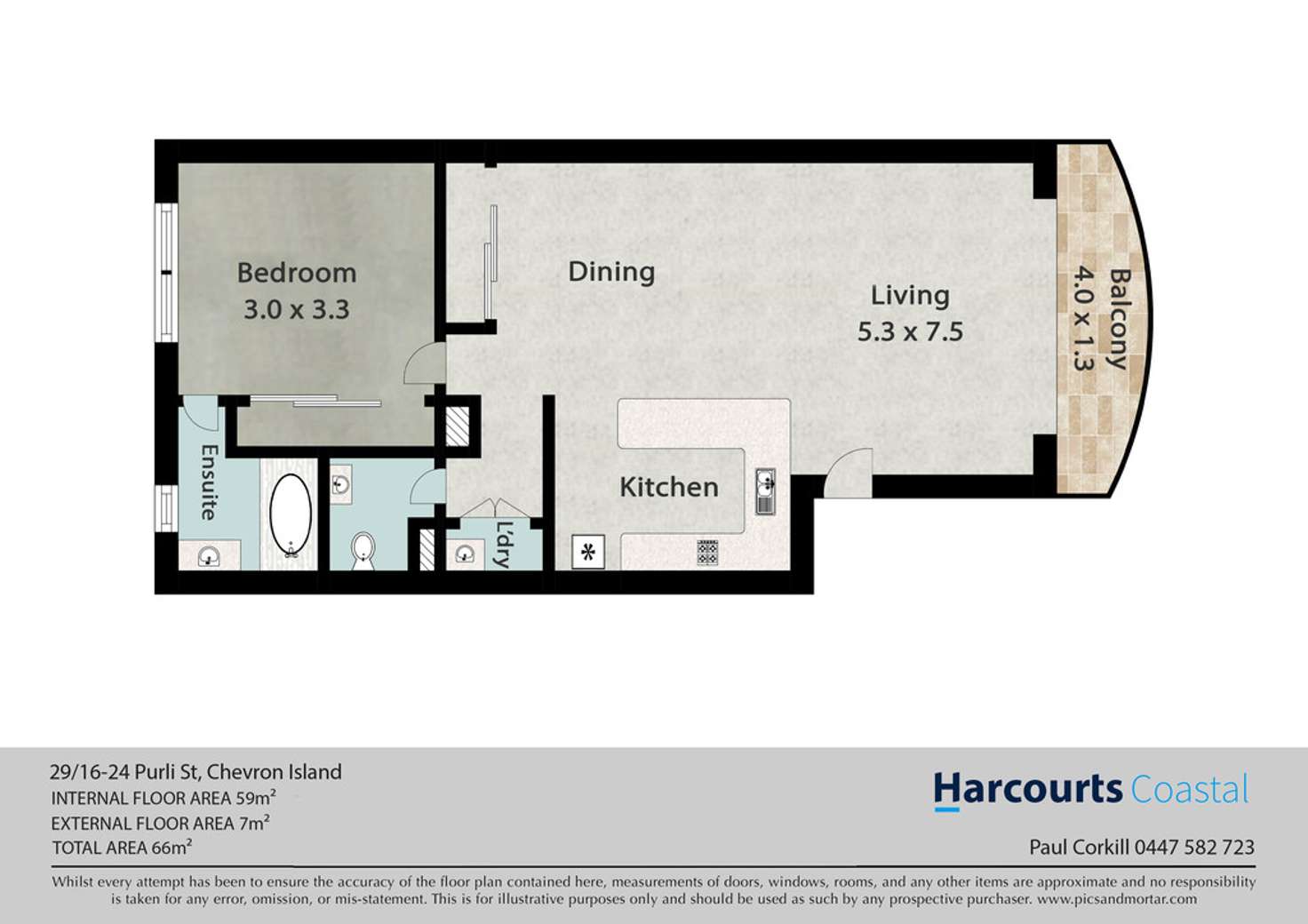 Floorplan of Homely unit listing, 29/16-24 Purli Street, Chevron Island QLD 4217