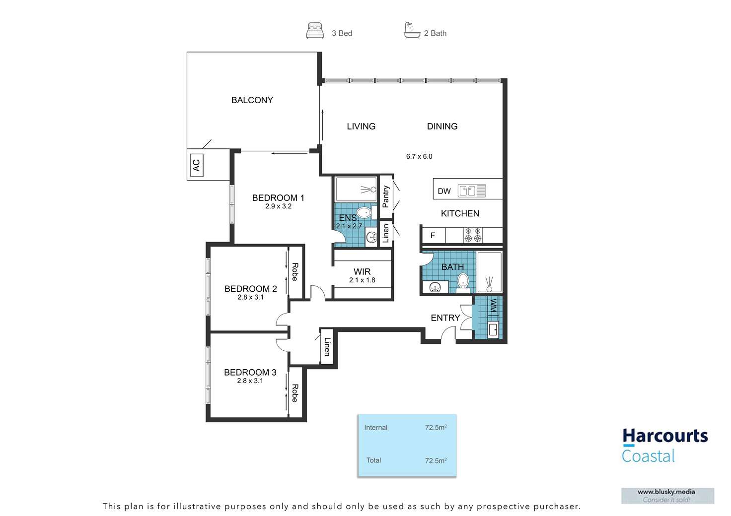 Floorplan of Homely apartment listing, 601/8 Meron Street, Southport QLD 4215
