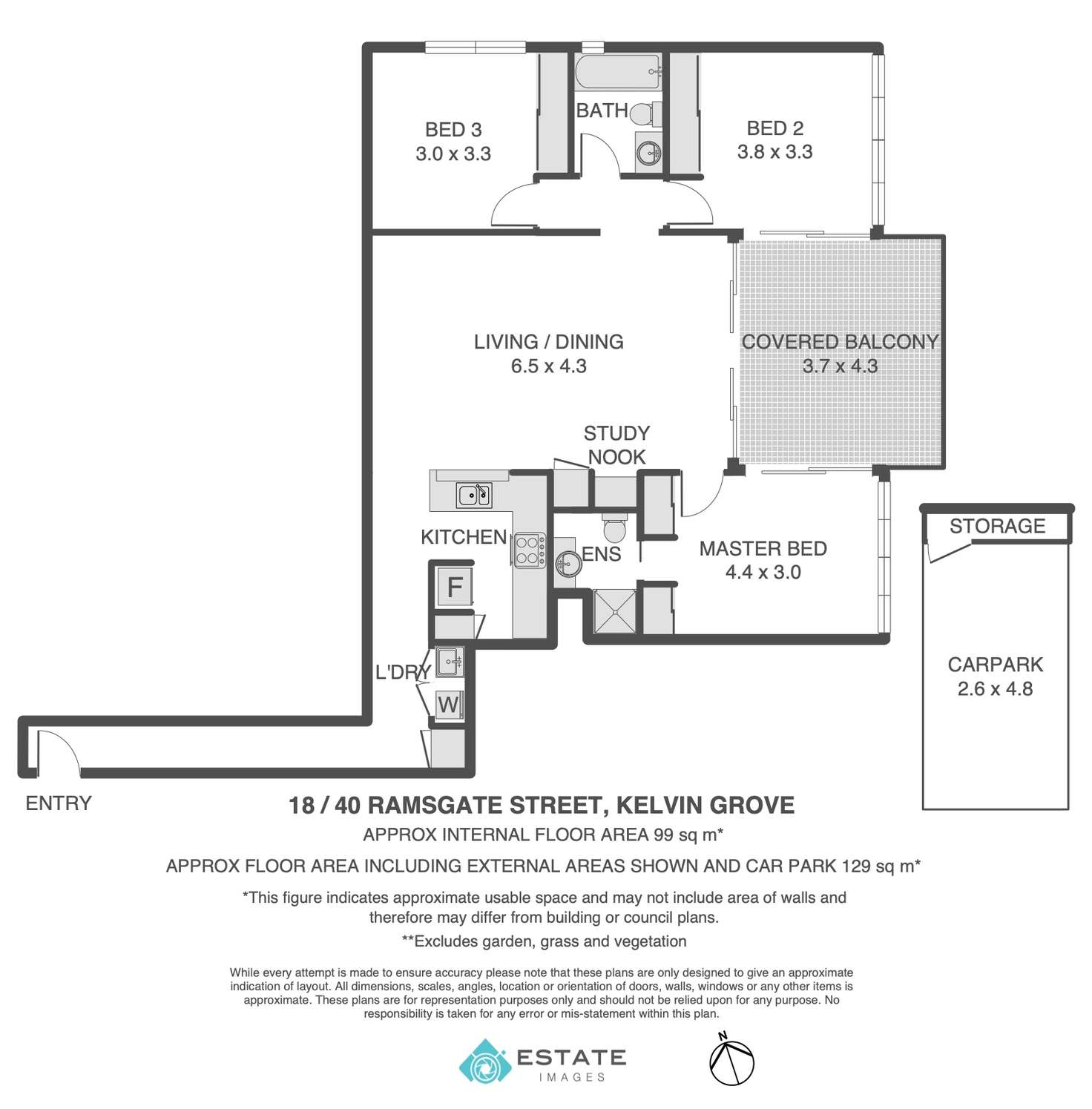 Floorplan of Homely apartment listing, 18/40 Ramsgate Street, Kelvin Grove QLD 4059