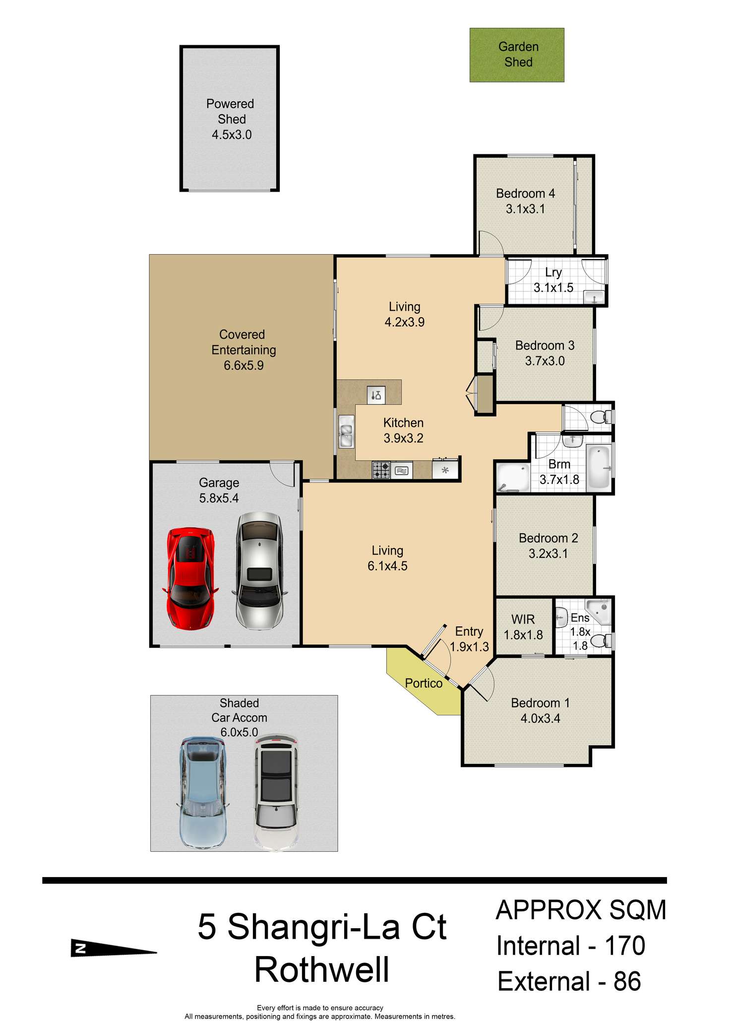 Floorplan of Homely house listing, 5 Shangri-La Court, Rothwell QLD 4022