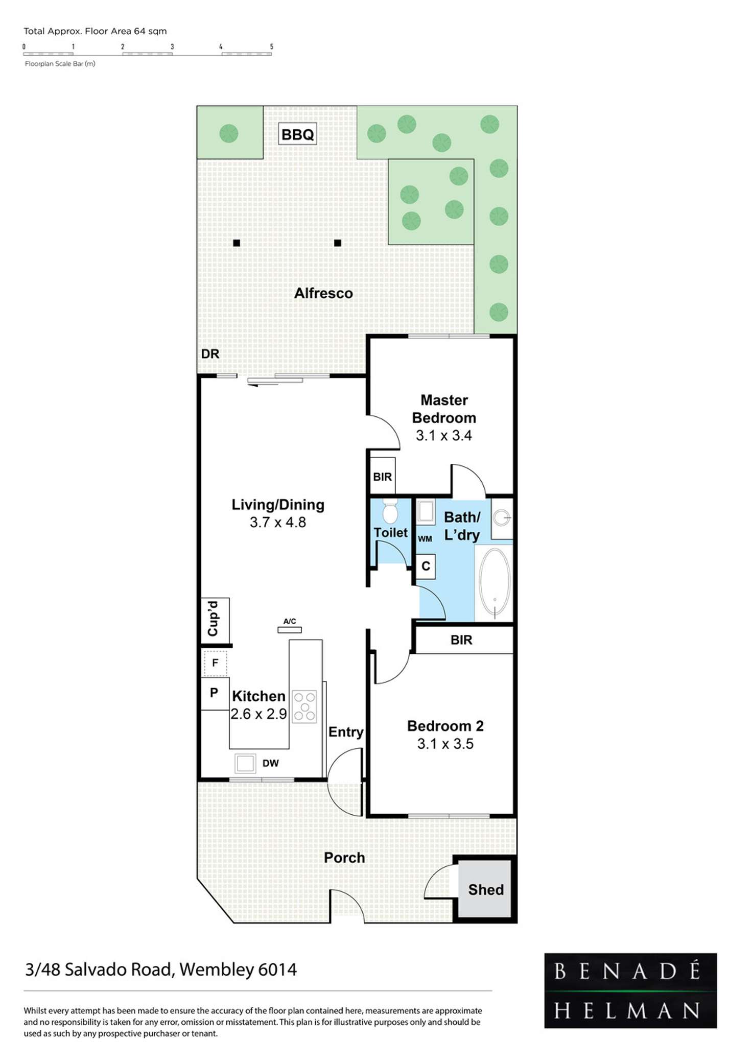 Floorplan of Homely villa listing, 3/48 Salvado Road, Wembley WA 6014