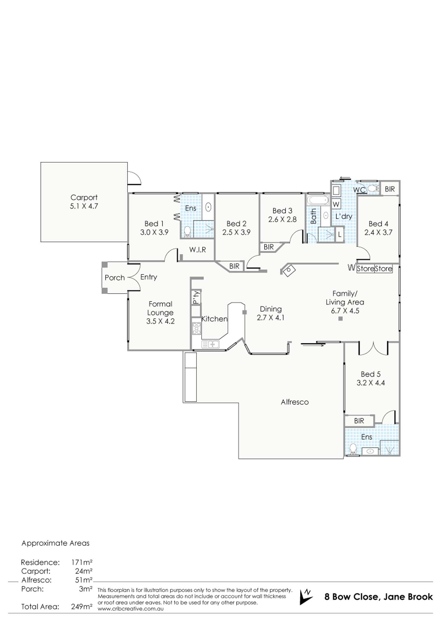 Floorplan of Homely house listing, 8 Bow Close, Jane Brook WA 6056