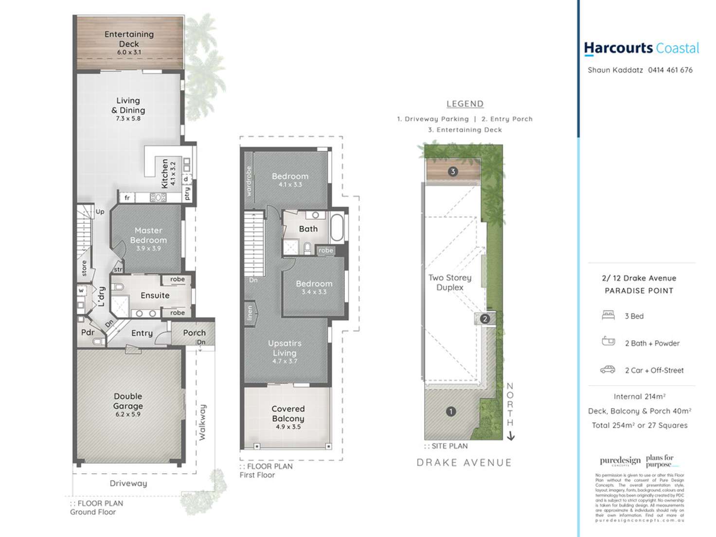 Floorplan of Homely townhouse listing, 2/12 Drake Avenue, Paradise Point QLD 4216