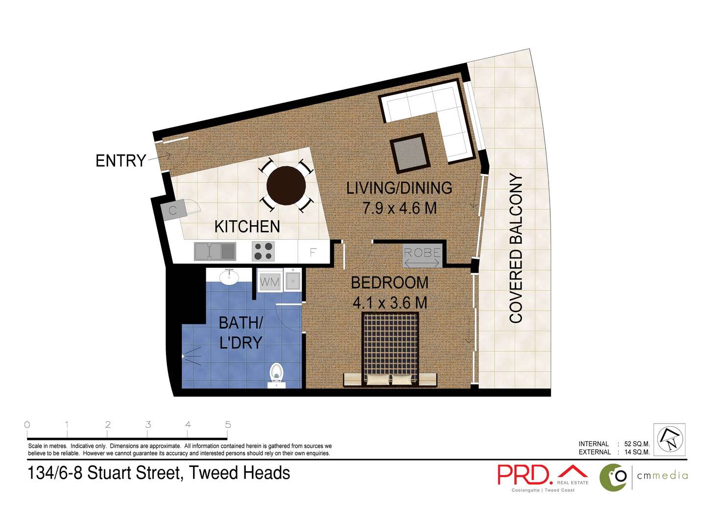 Floorplan of Homely unit listing, 134/6-8 Stuart Street, Tweed Heads NSW 2485