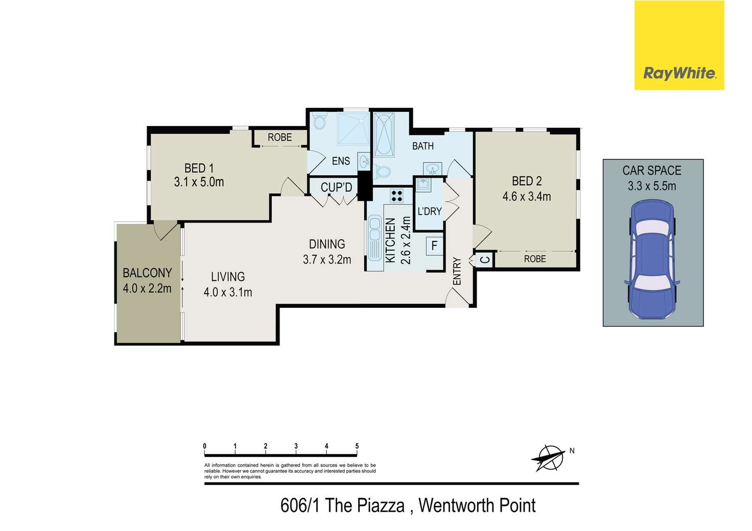 Floorplan of Homely apartment listing, 606/1 The Piazza, Wentworth Point NSW 2127