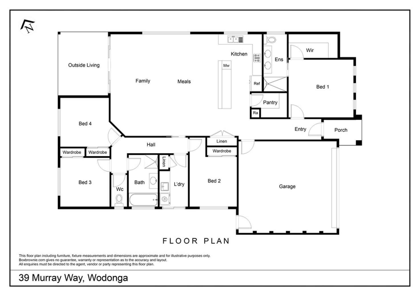 Floorplan of Homely house listing, 39 Murray Way, Wodonga VIC 3690