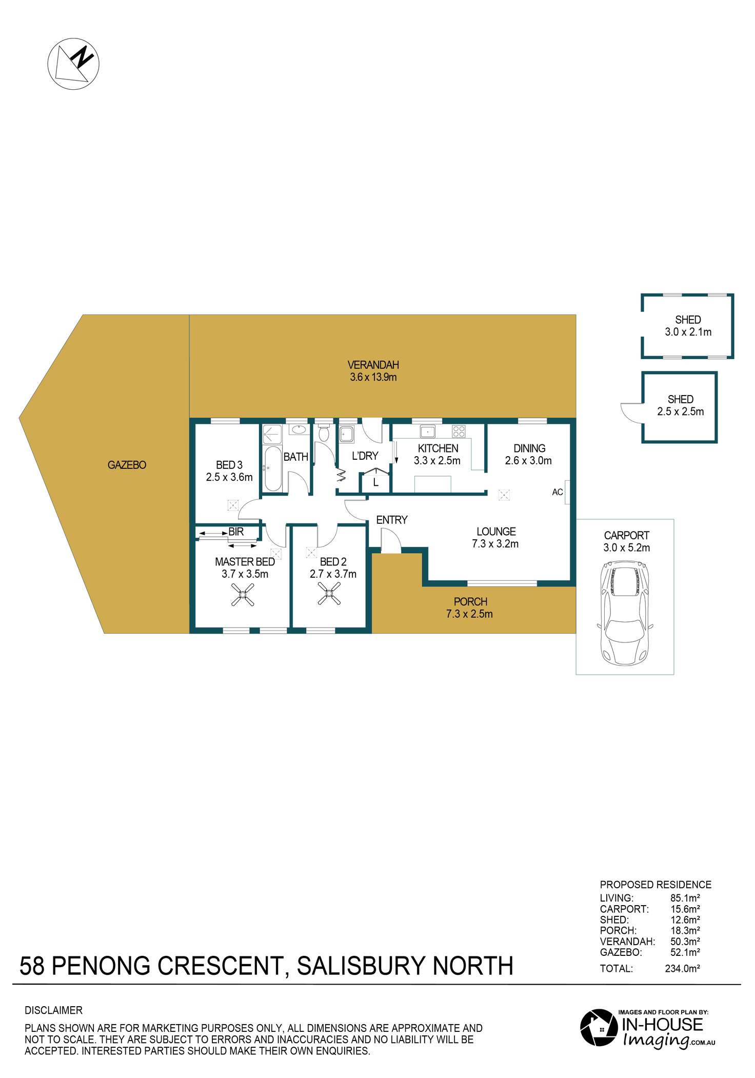 Floorplan of Homely house listing, 58 Penong Crescent, Salisbury North SA 5108