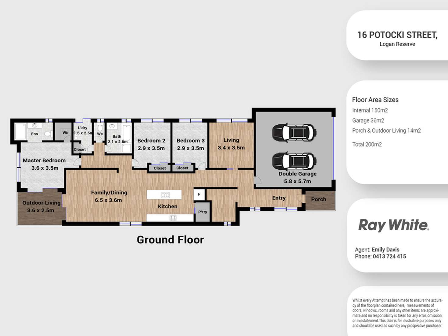 Floorplan of Homely house listing, 16 Potocki Street, Logan Reserve QLD 4133