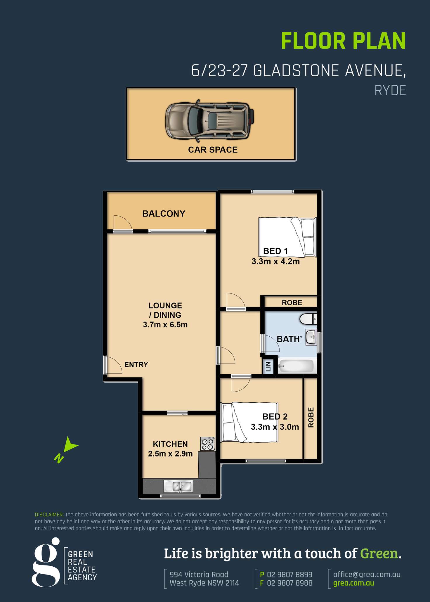 Floorplan of Homely unit listing, 6/23 Gladstone Avenue, Ryde NSW 2112