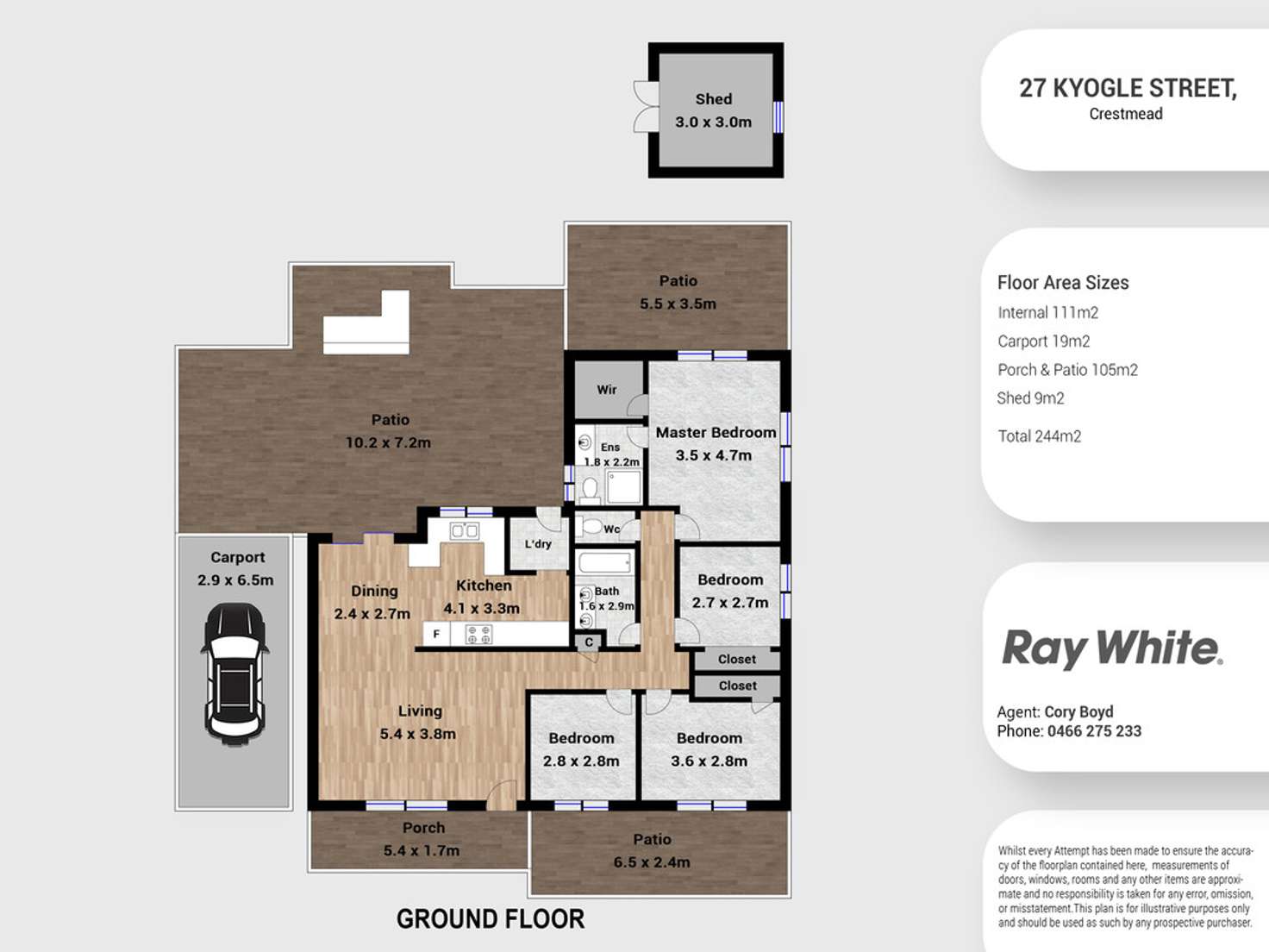 Floorplan of Homely house listing, 27 Kyogle Street, Crestmead QLD 4132