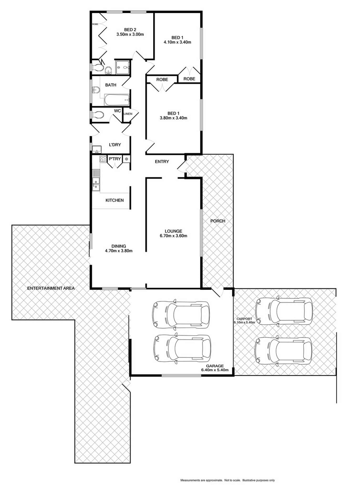 Floorplan of Homely house listing, 3 Moonya Drive, Wodonga VIC 3690