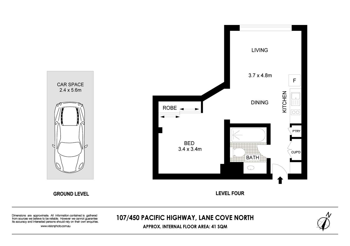 Floorplan of Homely apartment listing, 107/450 Pacific Highway, Lane Cove NSW 2066