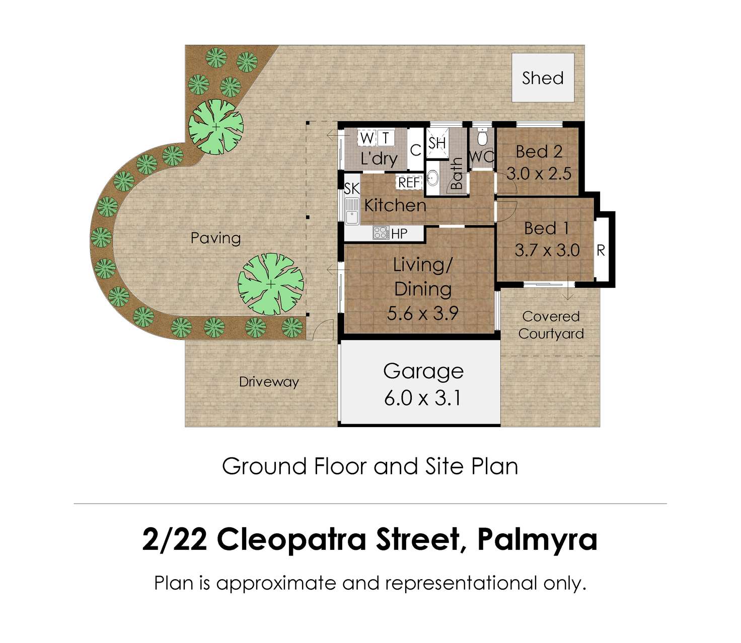 Floorplan of Homely villa listing, 2/22 Cleopatra Street, Palmyra WA 6157