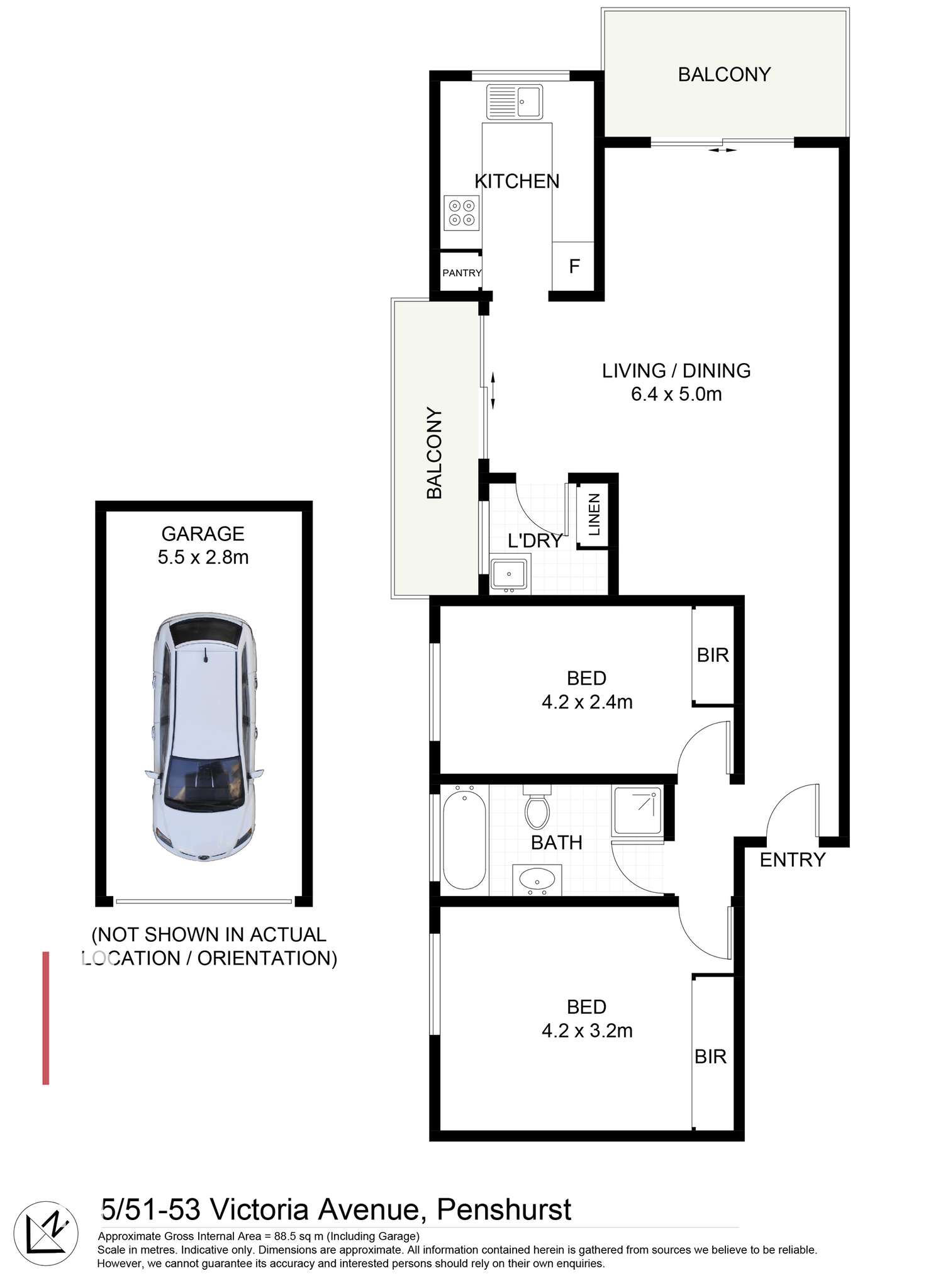 Floorplan of Homely unit listing, 5/51-53 Victoria Avenue, Penshurst NSW 2222