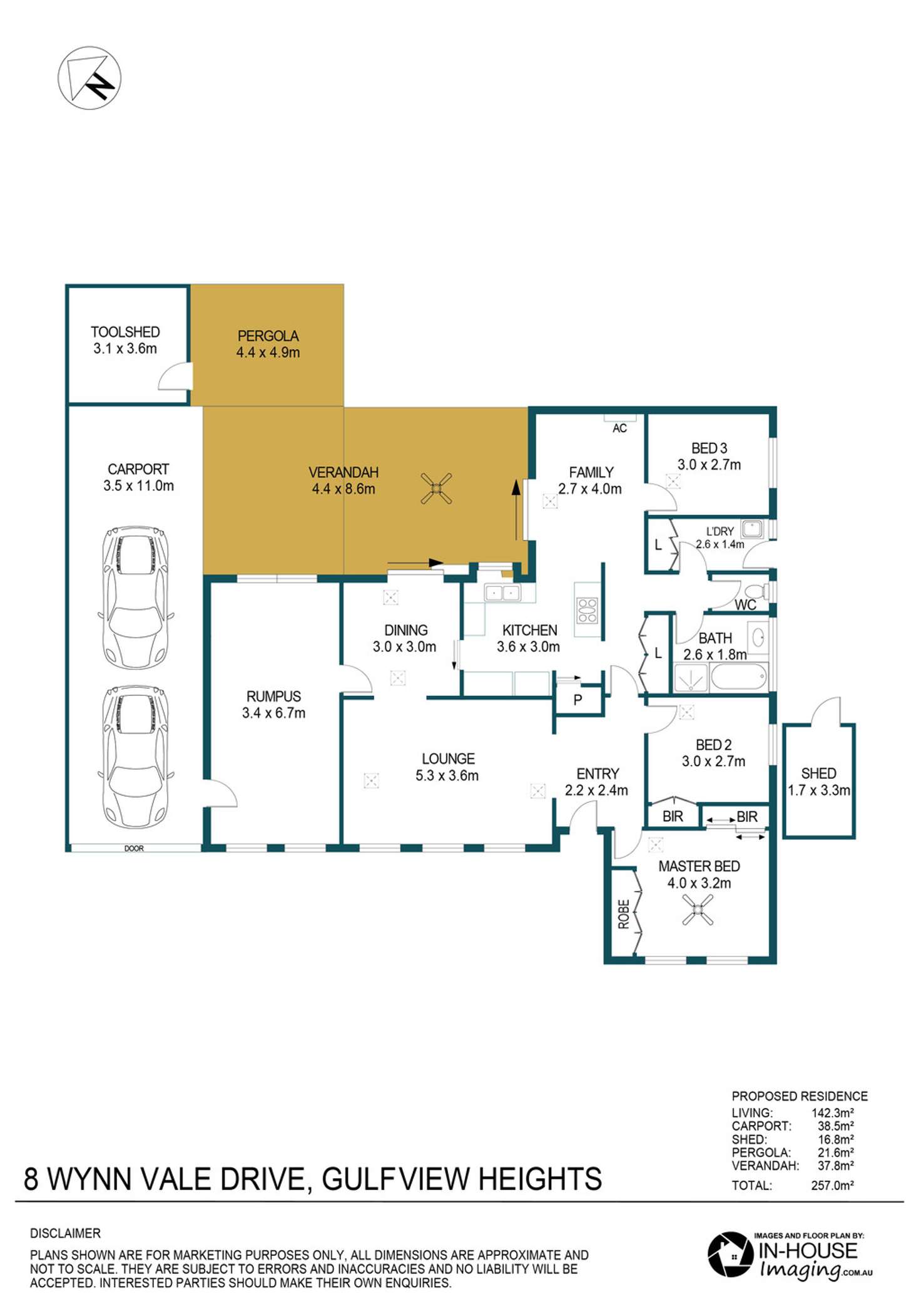 Floorplan of Homely house listing, 8 Wynn Vale Drive, Gulfview Heights SA 5096
