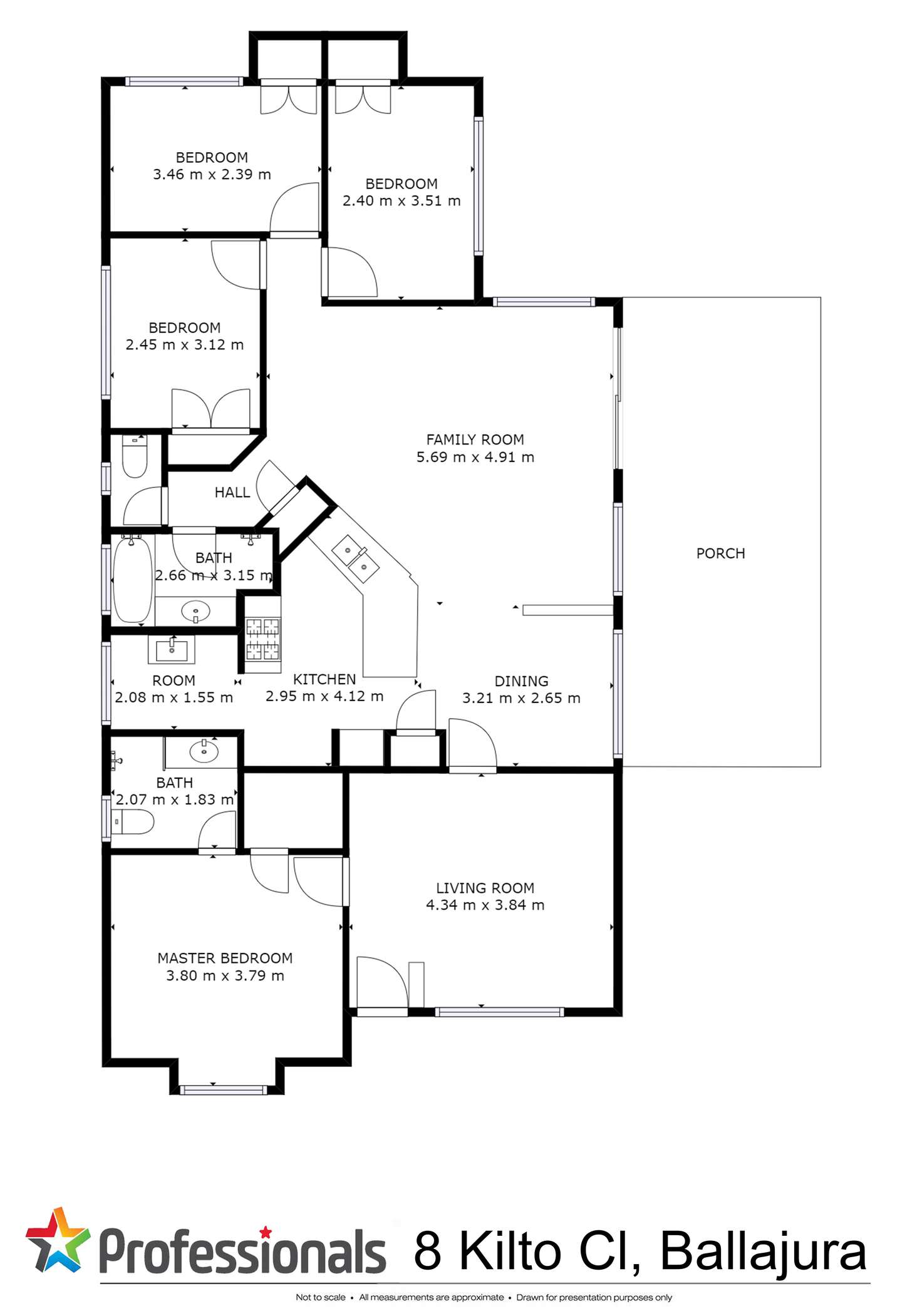 Floorplan of Homely house listing, 8 Kilto Close, Ballajura WA 6066