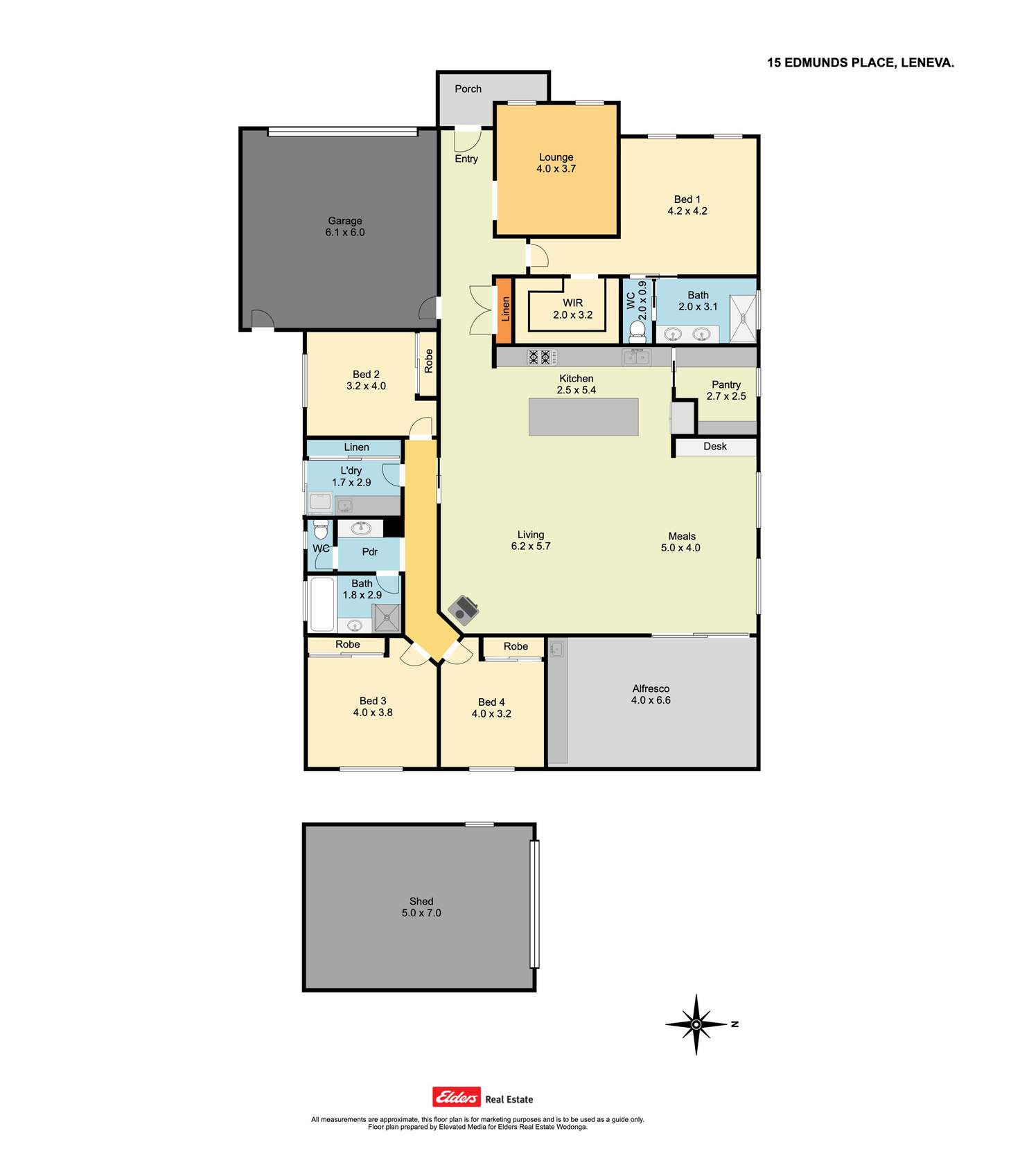 Floorplan of Homely house listing, 15 Edmunds Place, Leneva VIC 3691