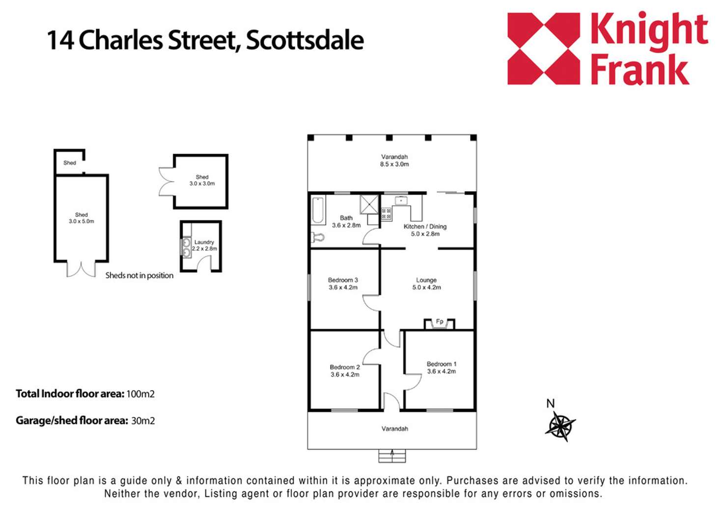 Floorplan of Homely house listing, 14 Charles Street, Scottsdale TAS 7260