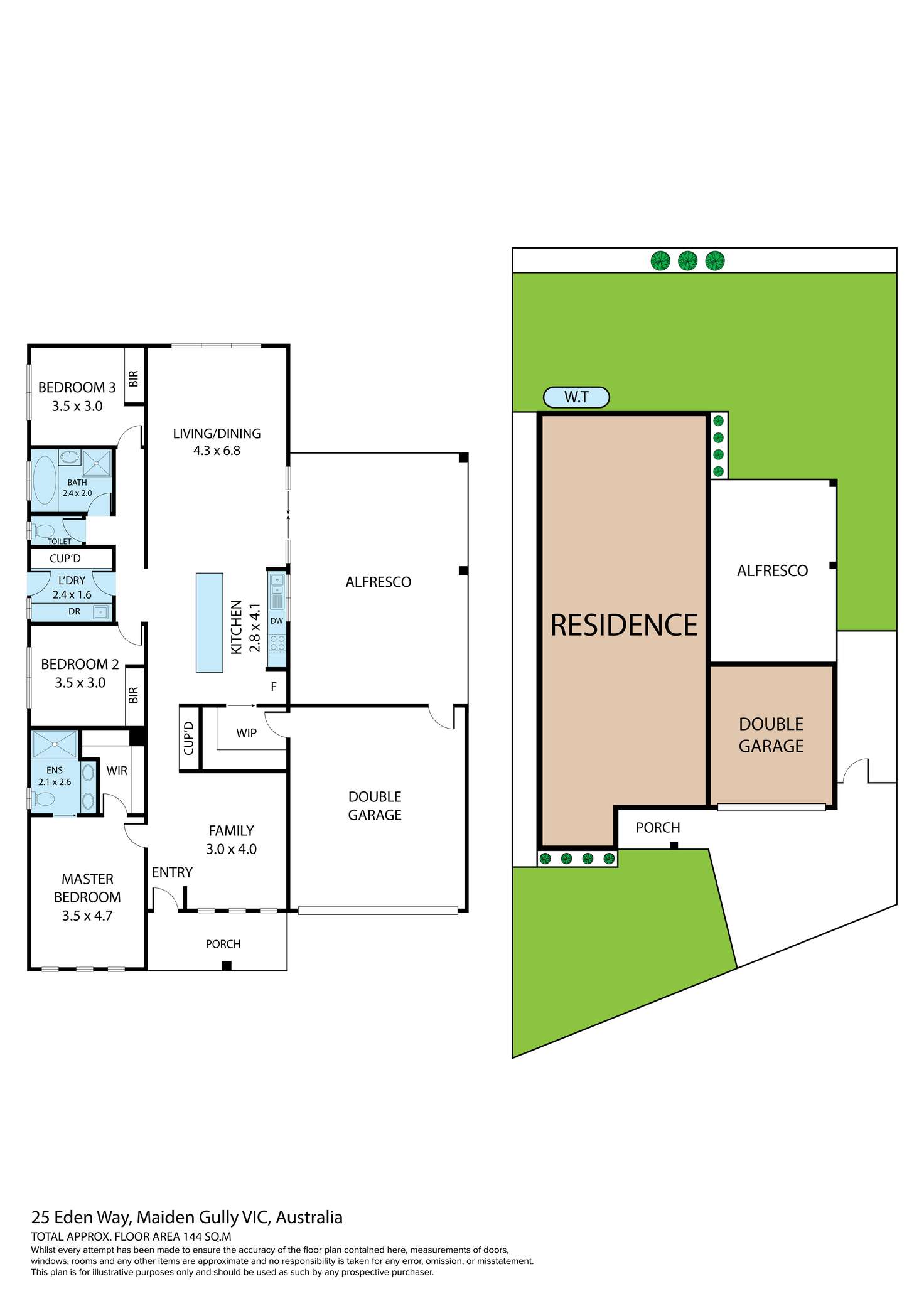 Floorplan of Homely house listing, 25 Eden Way, Maiden Gully VIC 3551