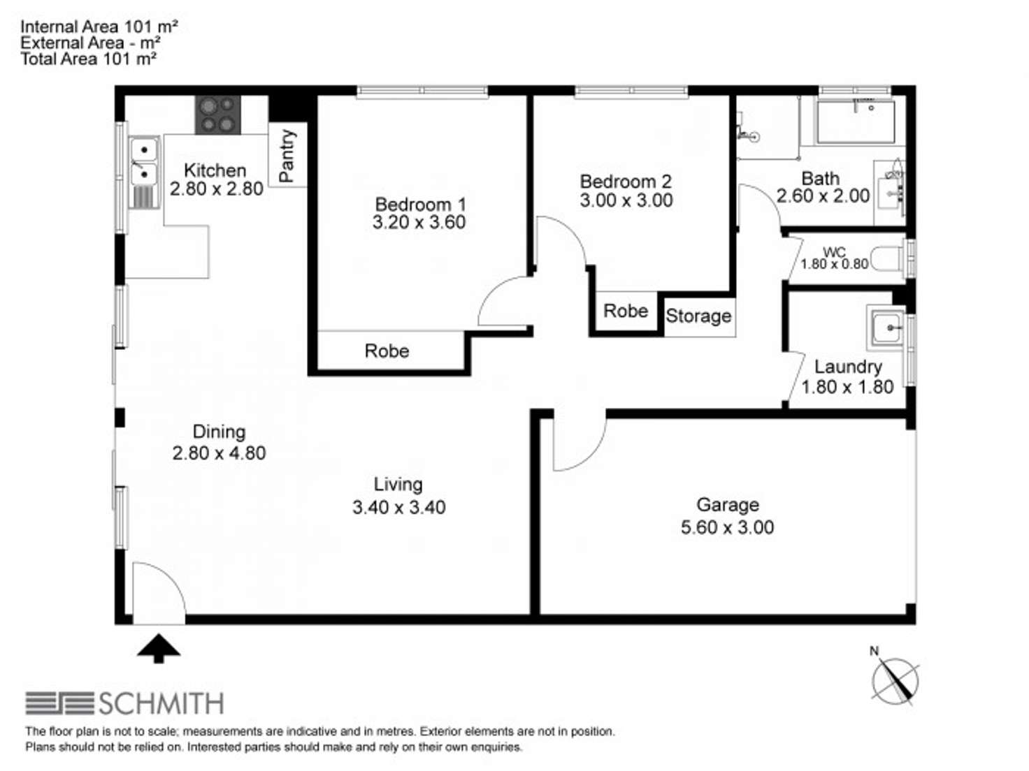 Floorplan of Homely unit listing, 1/5 Lind Avenue, Palm Beach QLD 4221