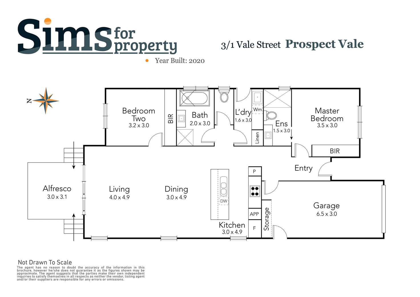Floorplan of Homely townhouse listing, 3/1 Vale Street, Prospect Vale TAS 7250
