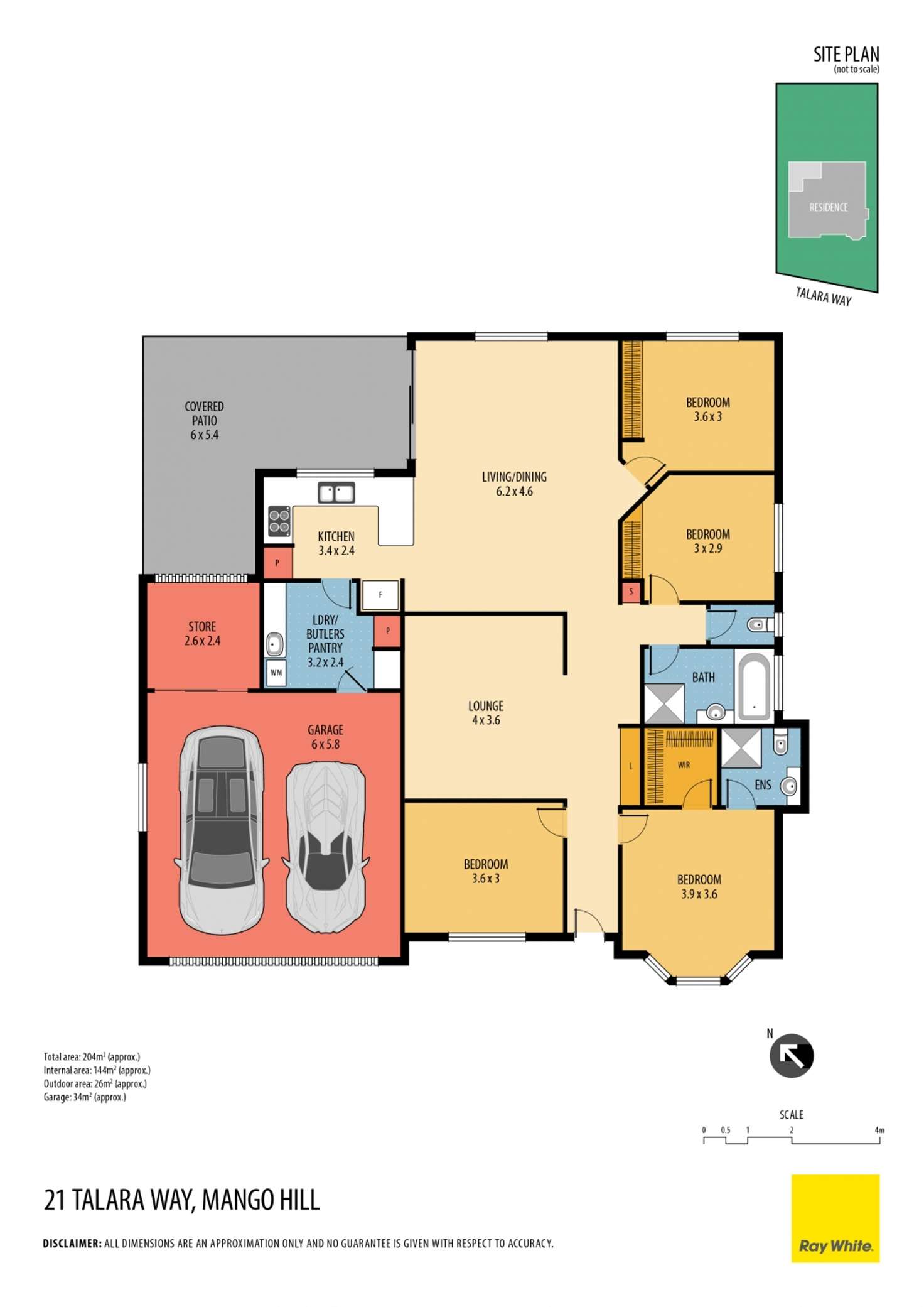 Floorplan of Homely house listing, 21 Talara Way, Mango Hill QLD 4509