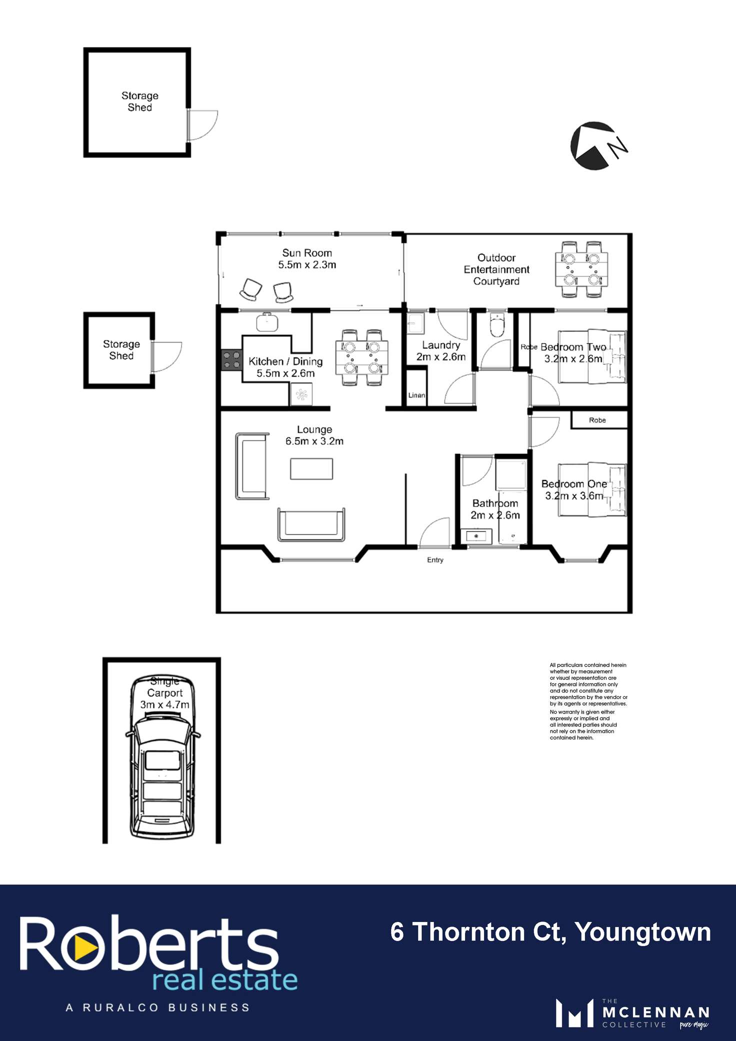 Floorplan of Homely townhouse listing, 6 Thornton Court, Youngtown TAS 7249