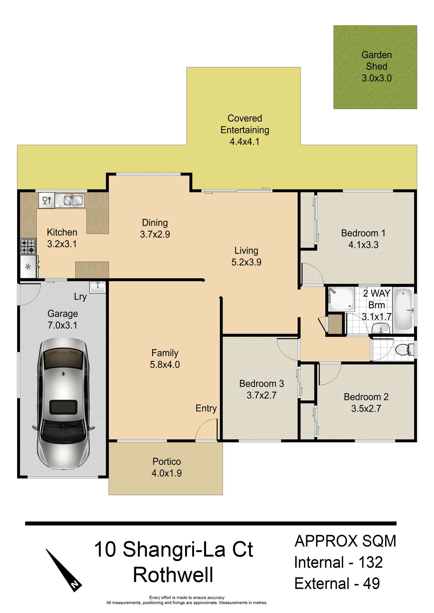 Floorplan of Homely house listing, 10 Shangri-La Court, Rothwell QLD 4022