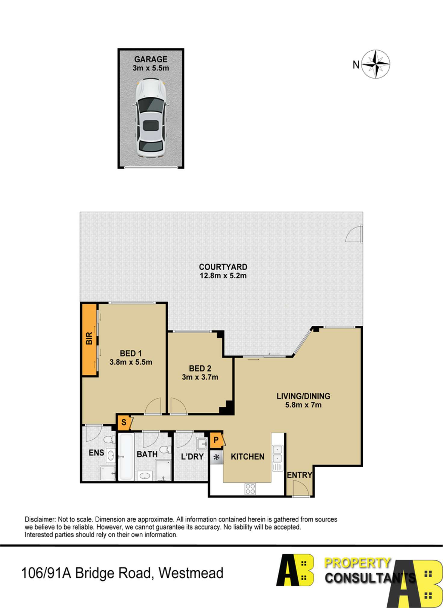 Floorplan of Homely unit listing, 106/91A Bridge Road, Westmead NSW 2145