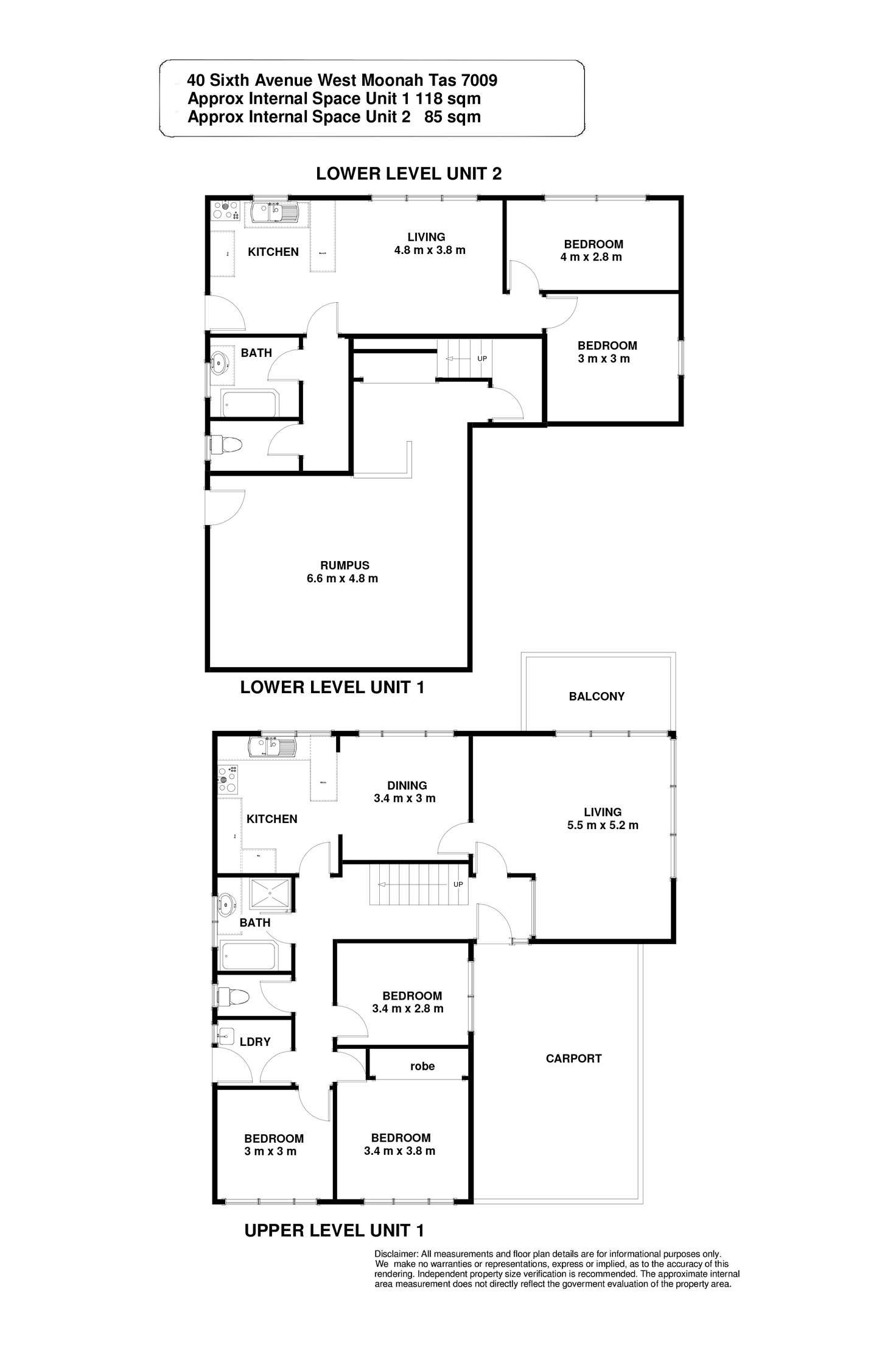 Floorplan of Homely house listing, 40 Sixth Avenue, West Moonah TAS 7009
