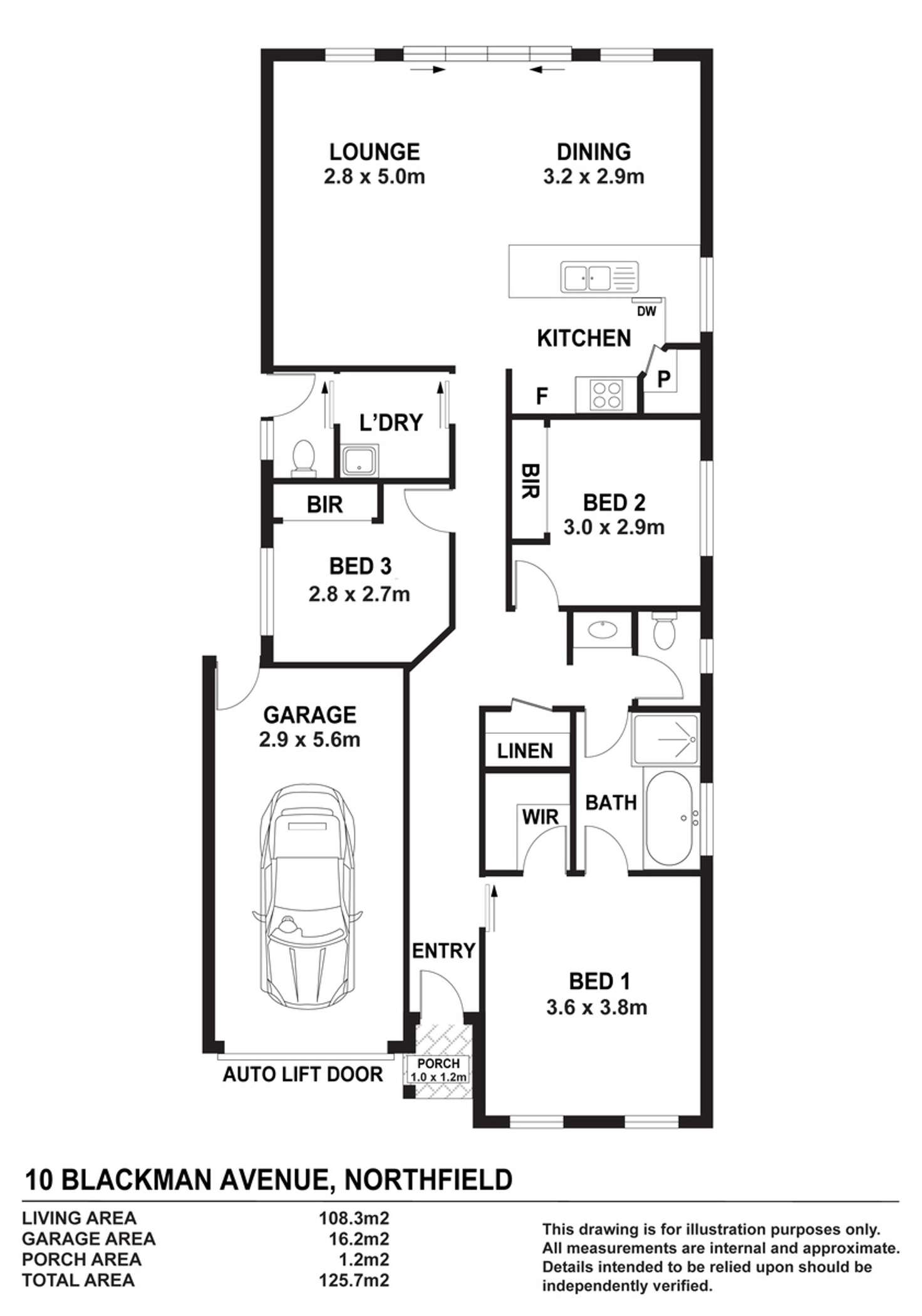 Floorplan of Homely house listing, 10 Blackman Avenue, Northfield SA 5085