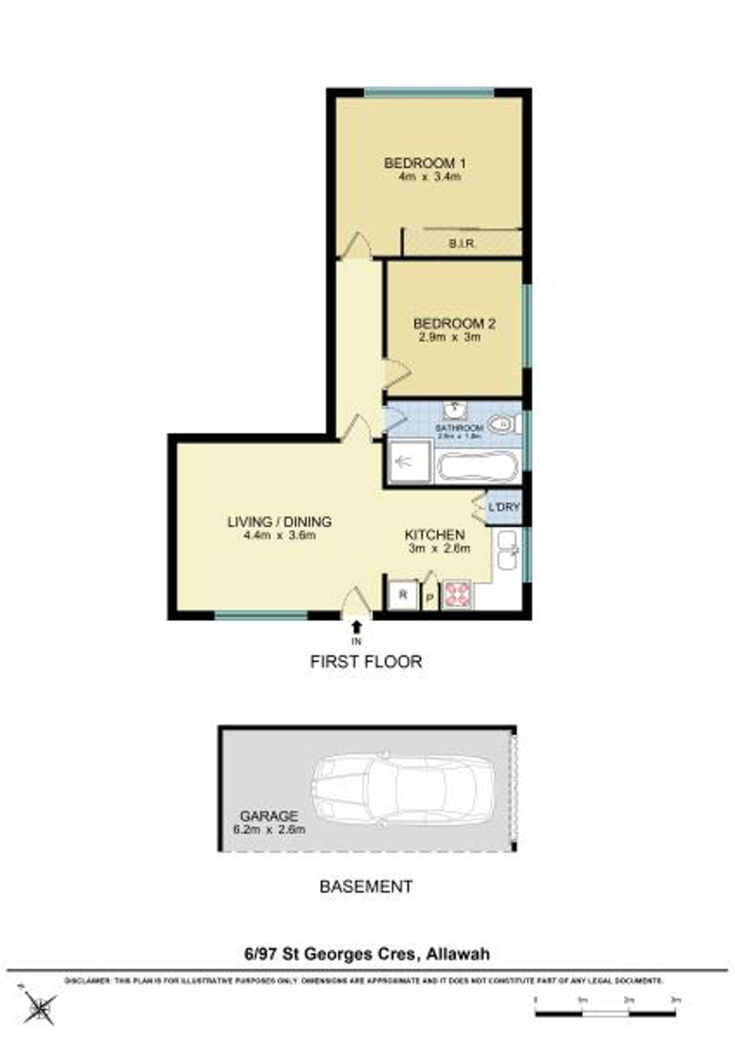 Floorplan of Homely unit listing, 6/97 St Georges Pde, Hurstville, Hurstville NSW 2220