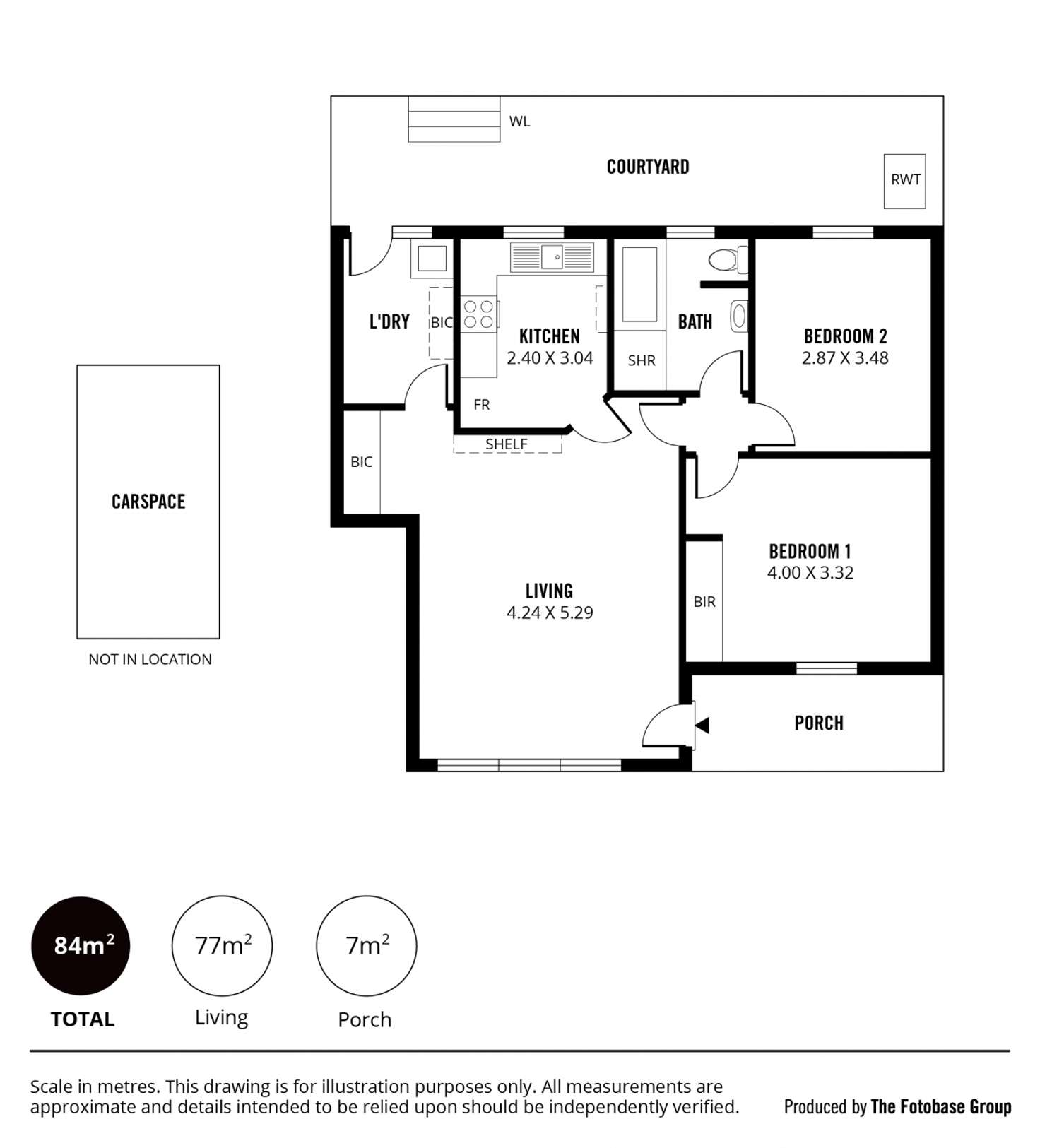 Floorplan of Homely unit listing, 2/19 Pier Street, Glenelg SA 5045