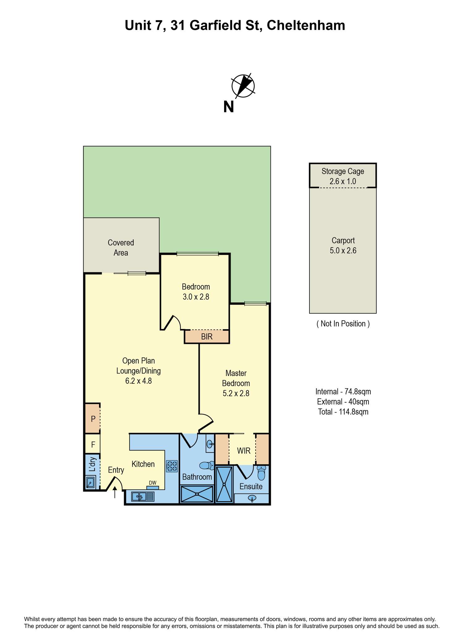 Floorplan of Homely unit listing, 7/31 Garfield Street, Cheltenham VIC 3192