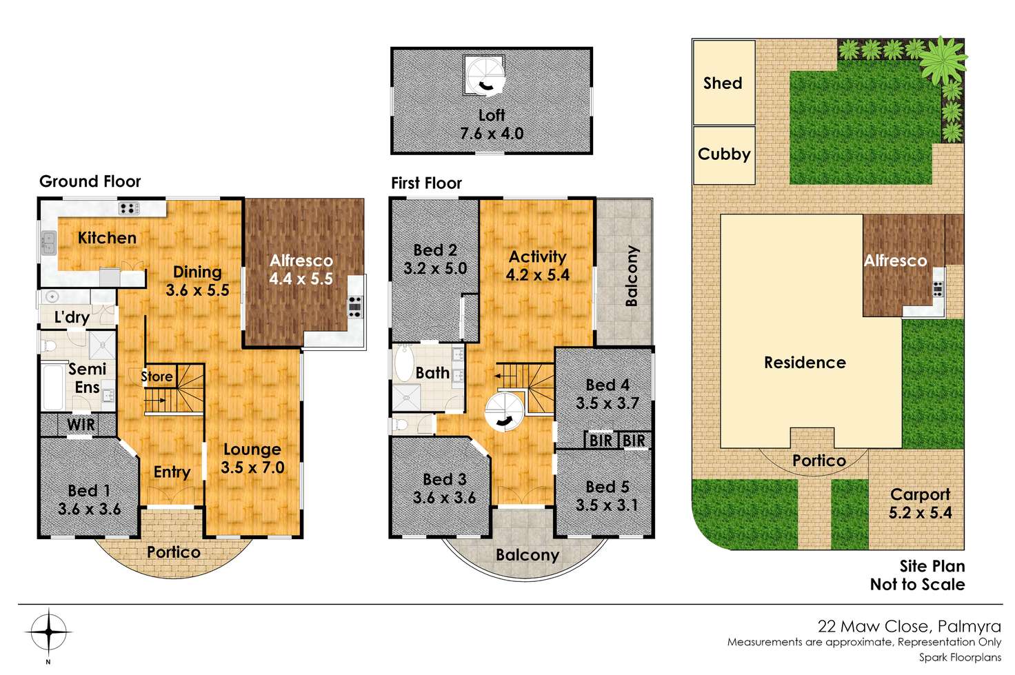 Floorplan of Homely house listing, 22 Maw Close, Palmyra WA 6157