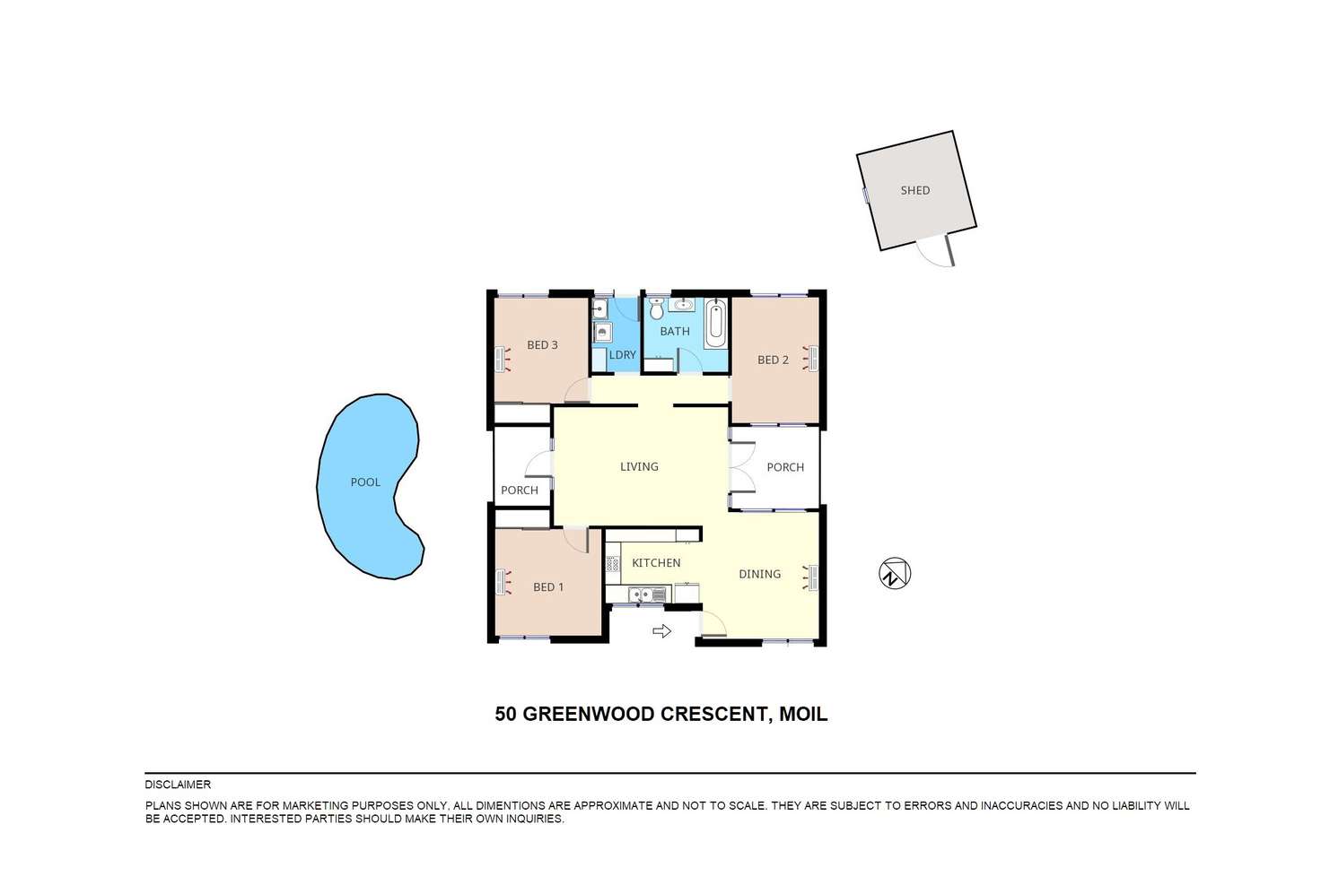 Floorplan of Homely house listing, 50 Greenwood Crescent, Moil NT 810