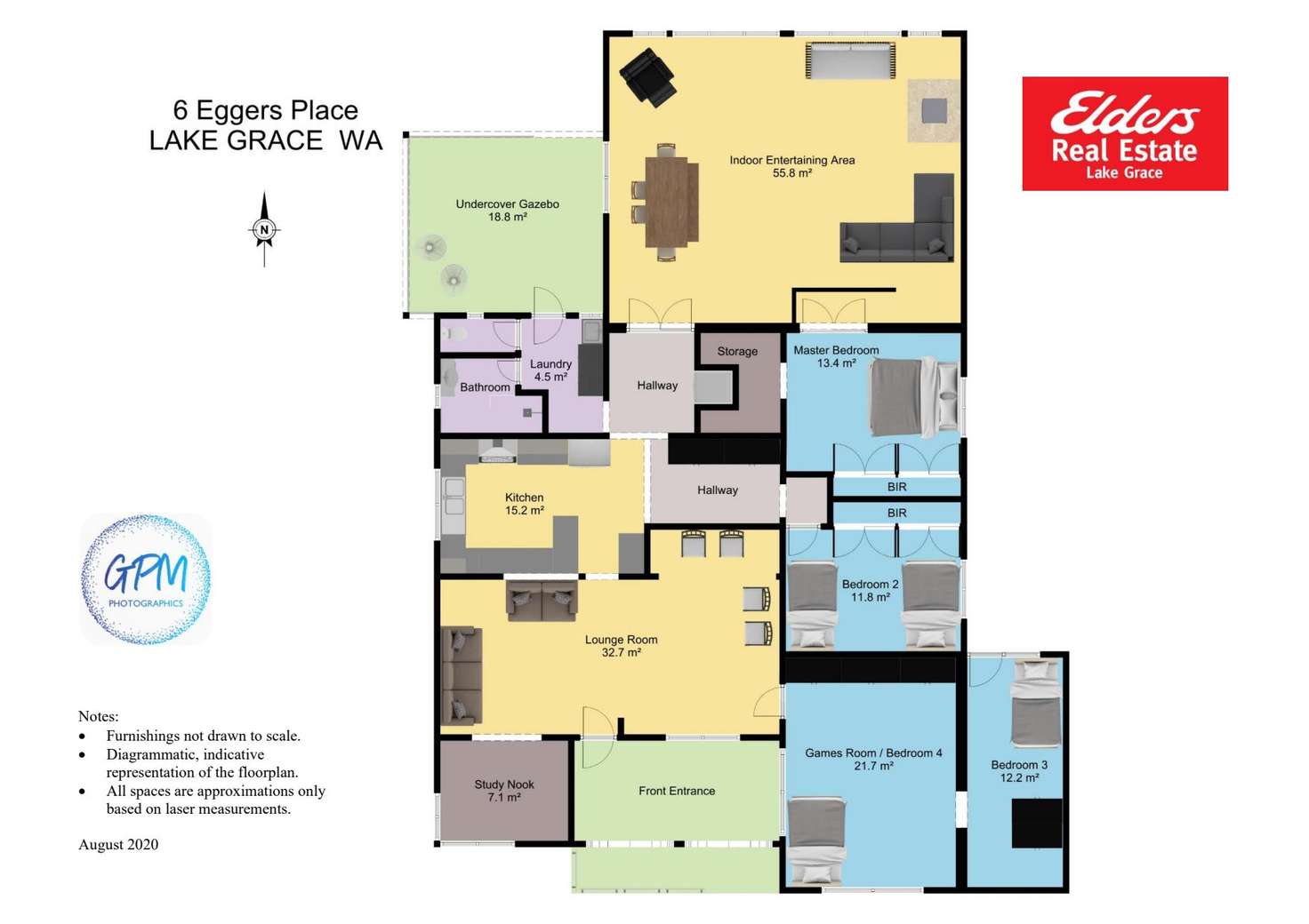 Floorplan of Homely house listing, 6 EGGERS PLACE, Lake Grace WA 6353