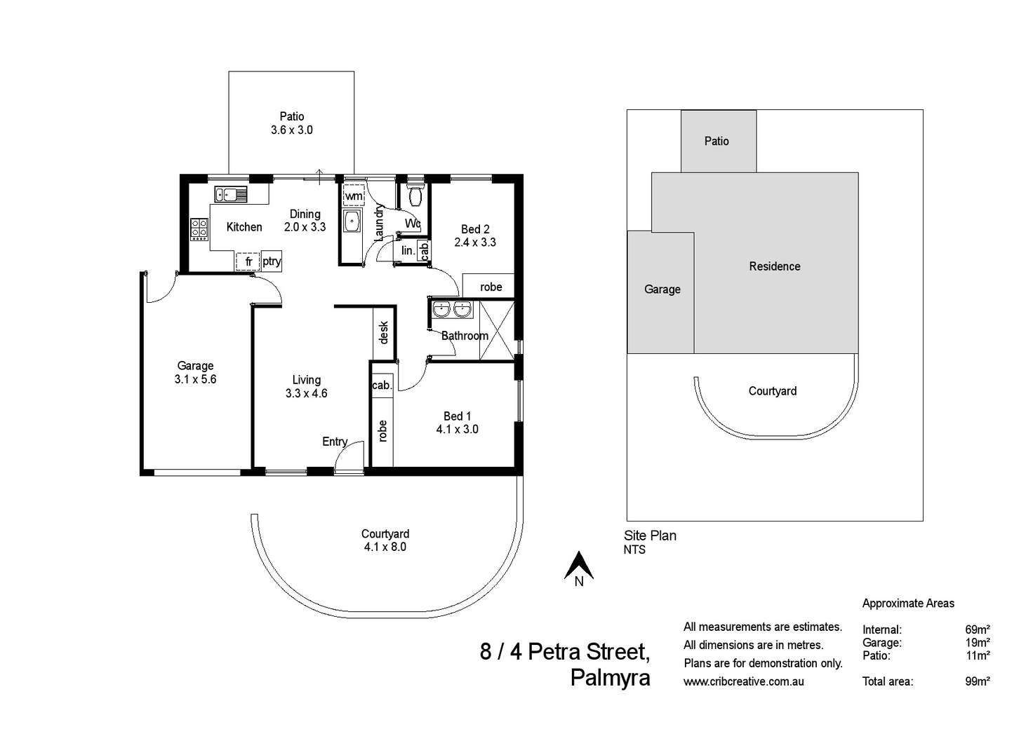 Floorplan of Homely villa listing, 8/4 Petra Street, Palmyra WA 6157