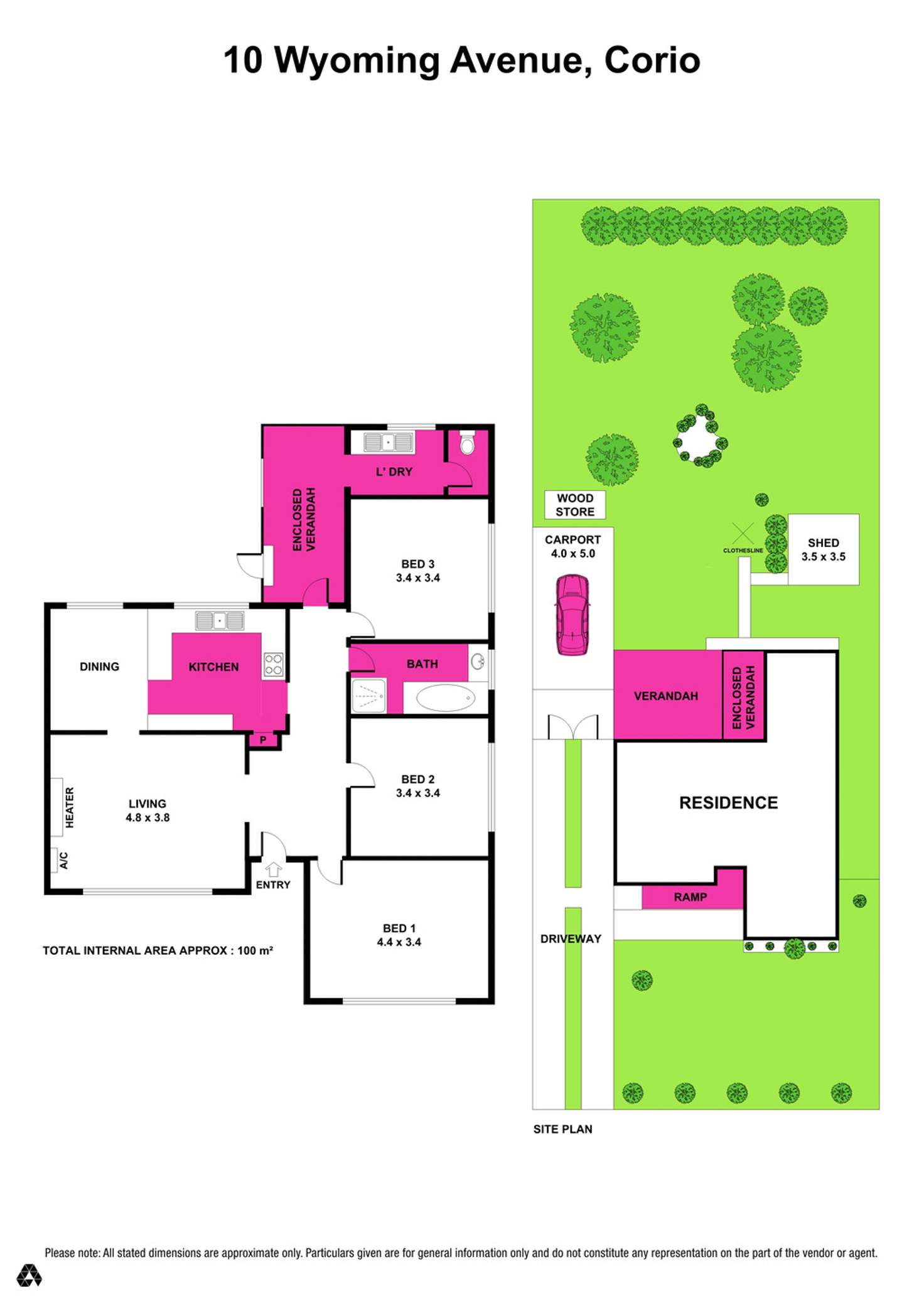 Floorplan of Homely house listing, 10 Wyoming Avenue, Corio VIC 3214