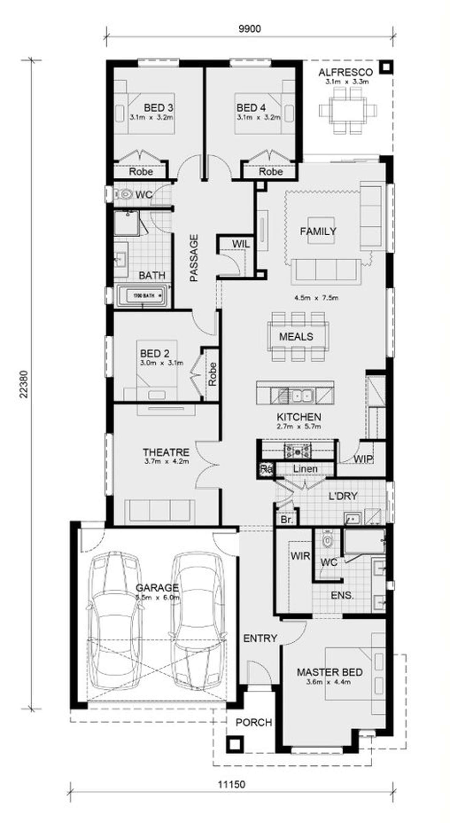 Floorplan of Homely house listing, 16 Sangre Street, Truganina VIC 3029