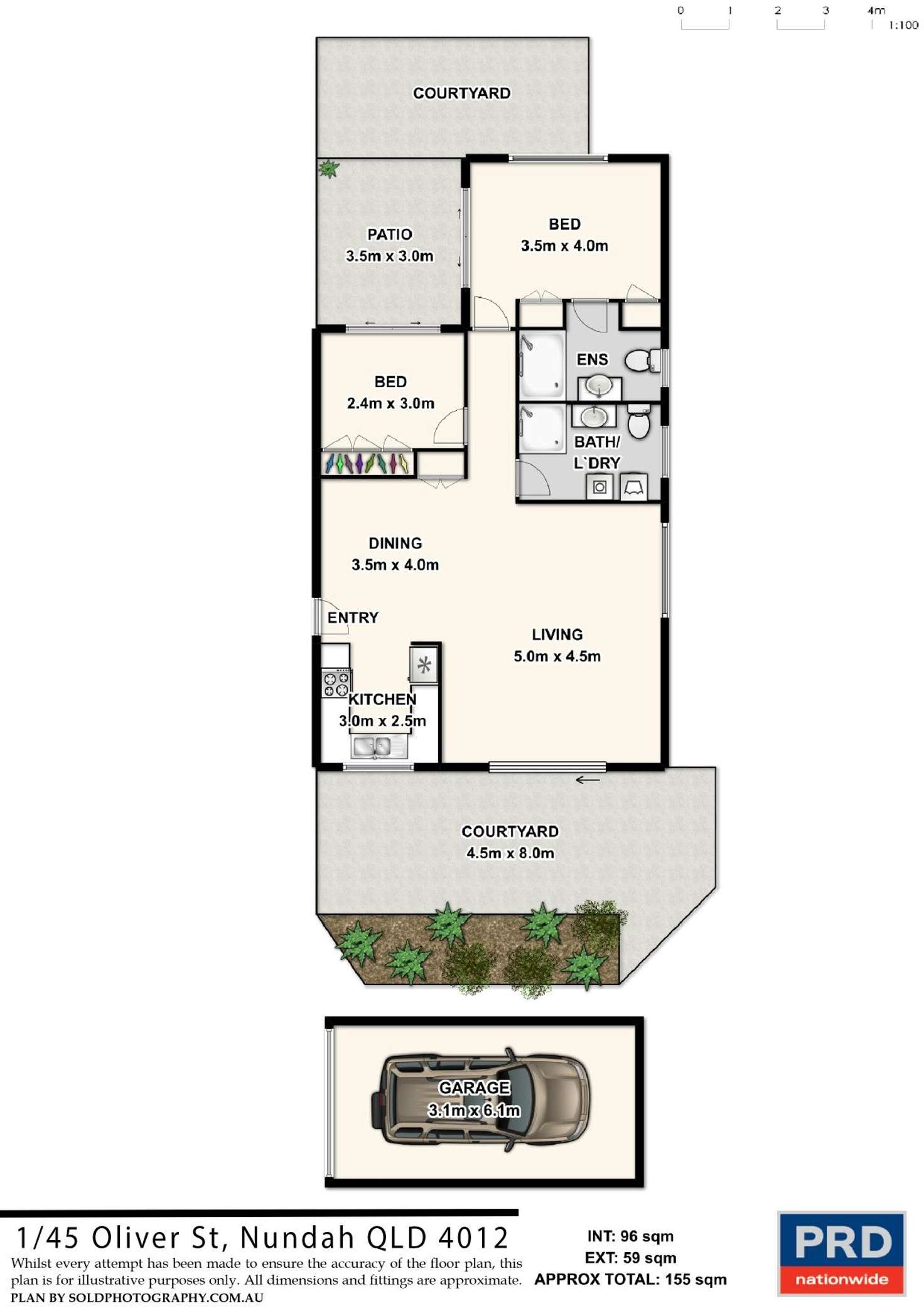 Floorplan of Homely unit listing, 1/45 Oliver Street, Nundah QLD 4012