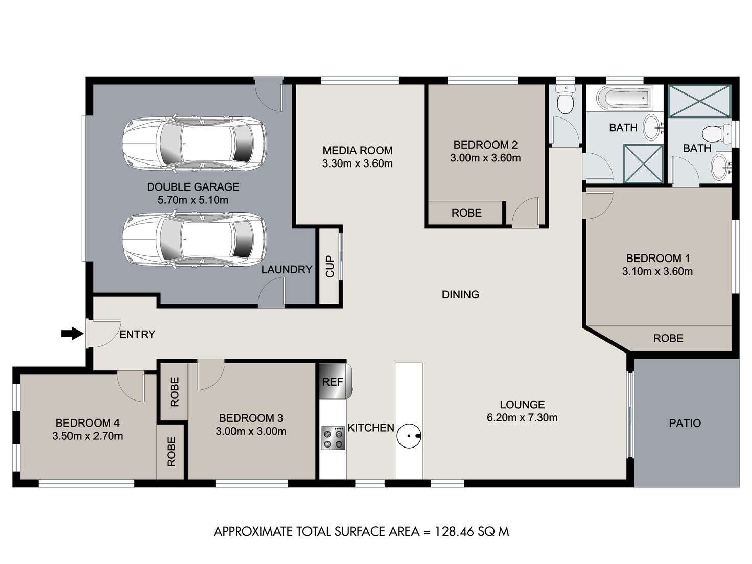 Floorplan of Homely house listing, 3 Oakvale Avenue, Holmview QLD 4207