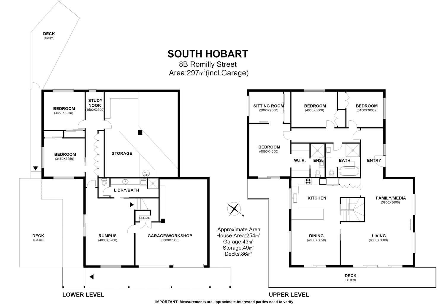 Floorplan of Homely house listing, 8B Romilly Street, South Hobart TAS 7004