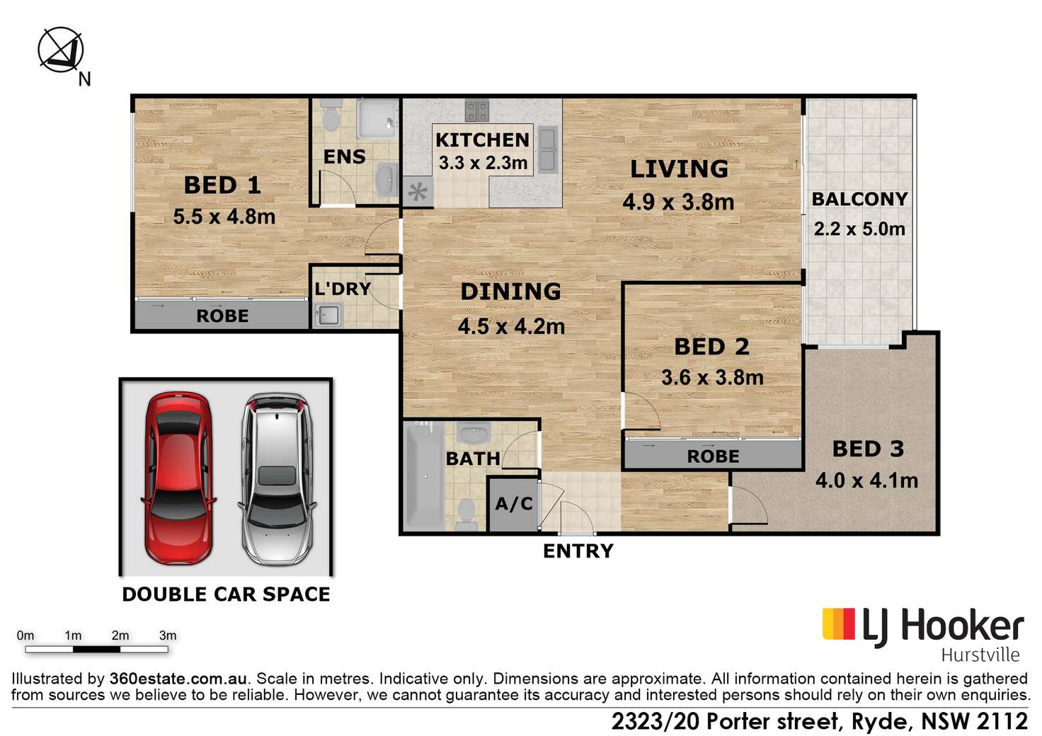 Floorplan of Homely apartment listing, 2323/20 Porter Street, Ryde NSW 2112